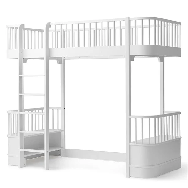 Oliver Furniture Wood Loft Bed w. Ladder White/Oak - Image 3