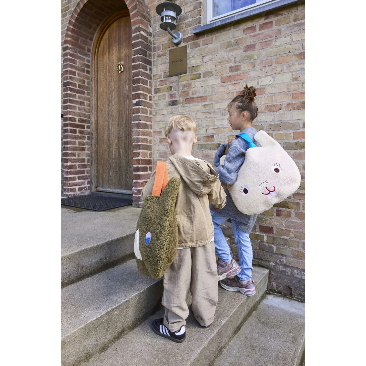 OYOY Brown/Red Darling Bear Tote Bag - Image 4