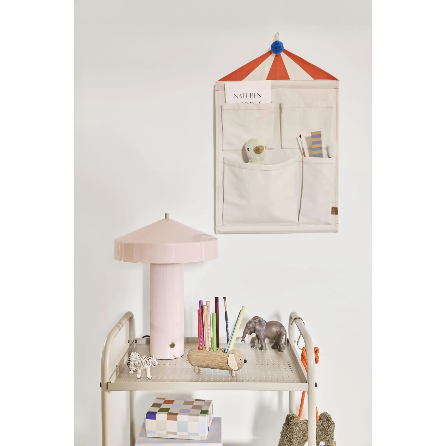 OYOY Clay/Red Circus Wall Storage 1 - Image 2