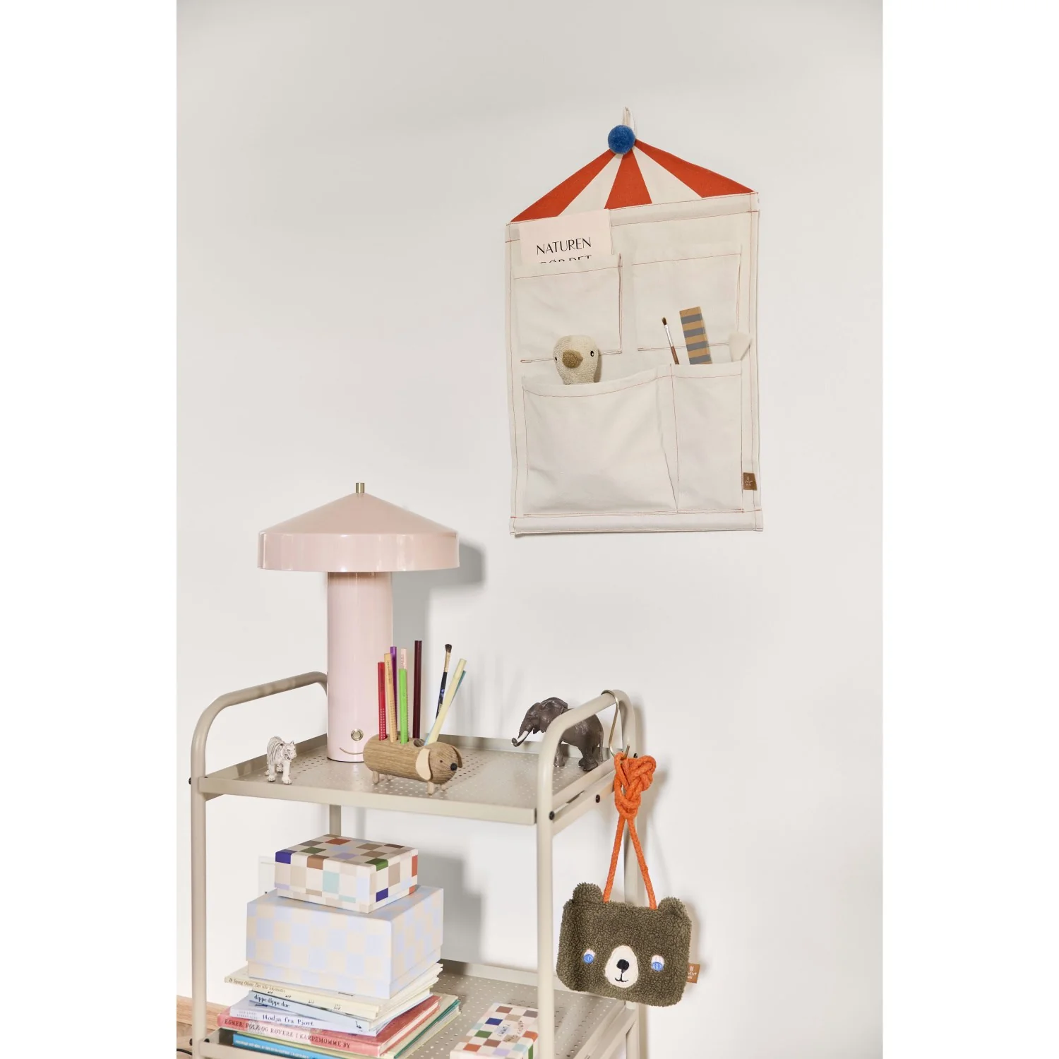 OYOY Clay/Red Circus Wall Storage 1 - Image 3
