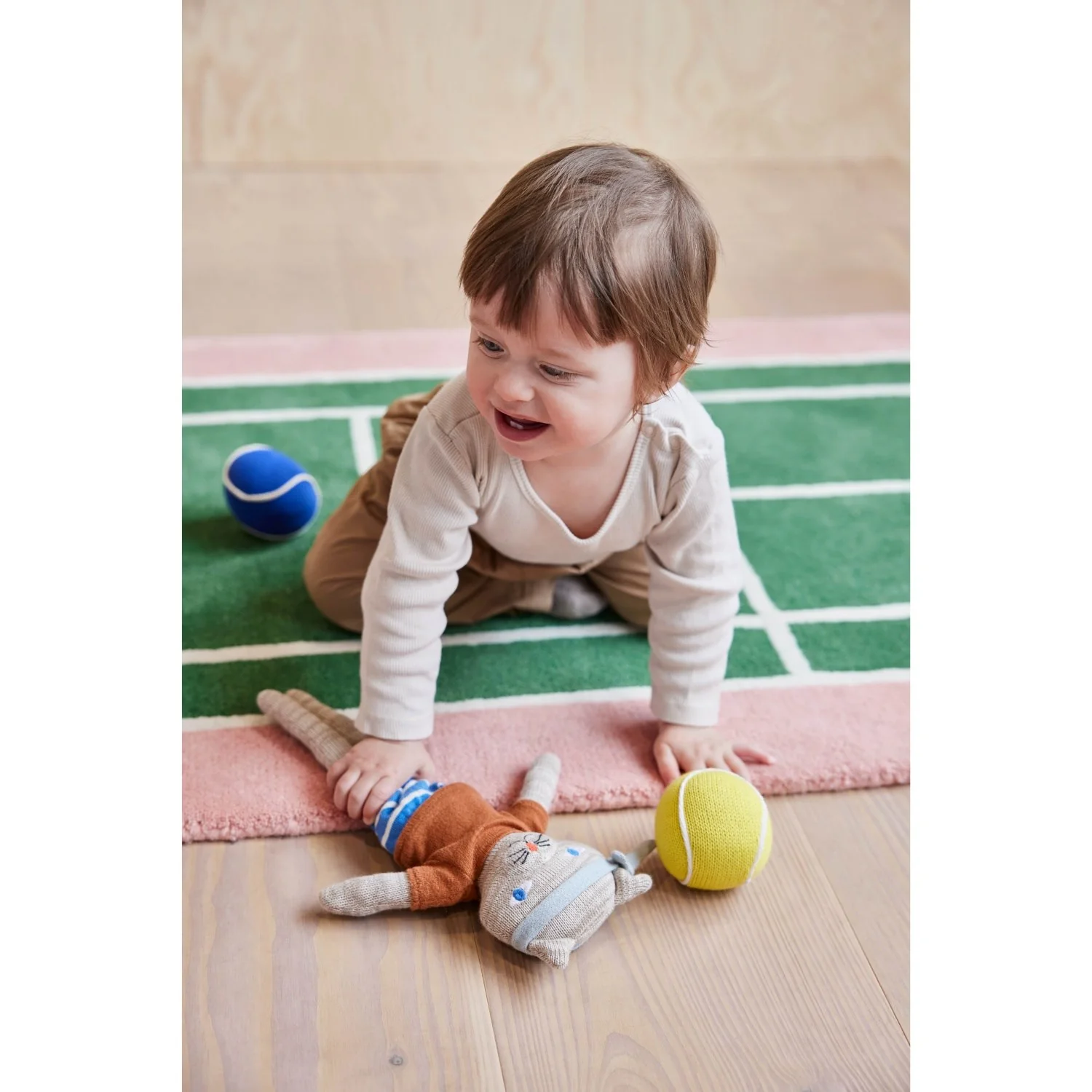 OYOY Light Brown Melange Polly Cat Tennis Doll - Image 4