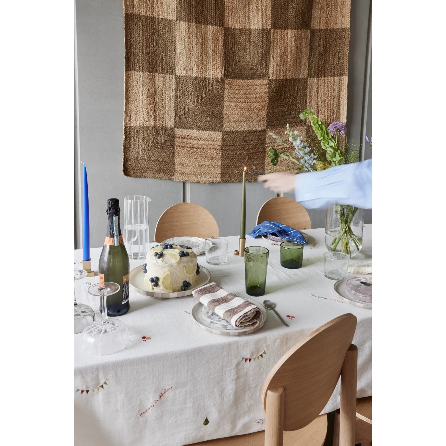 OYOY Offwhite Birthday Tablecloth - Image 3