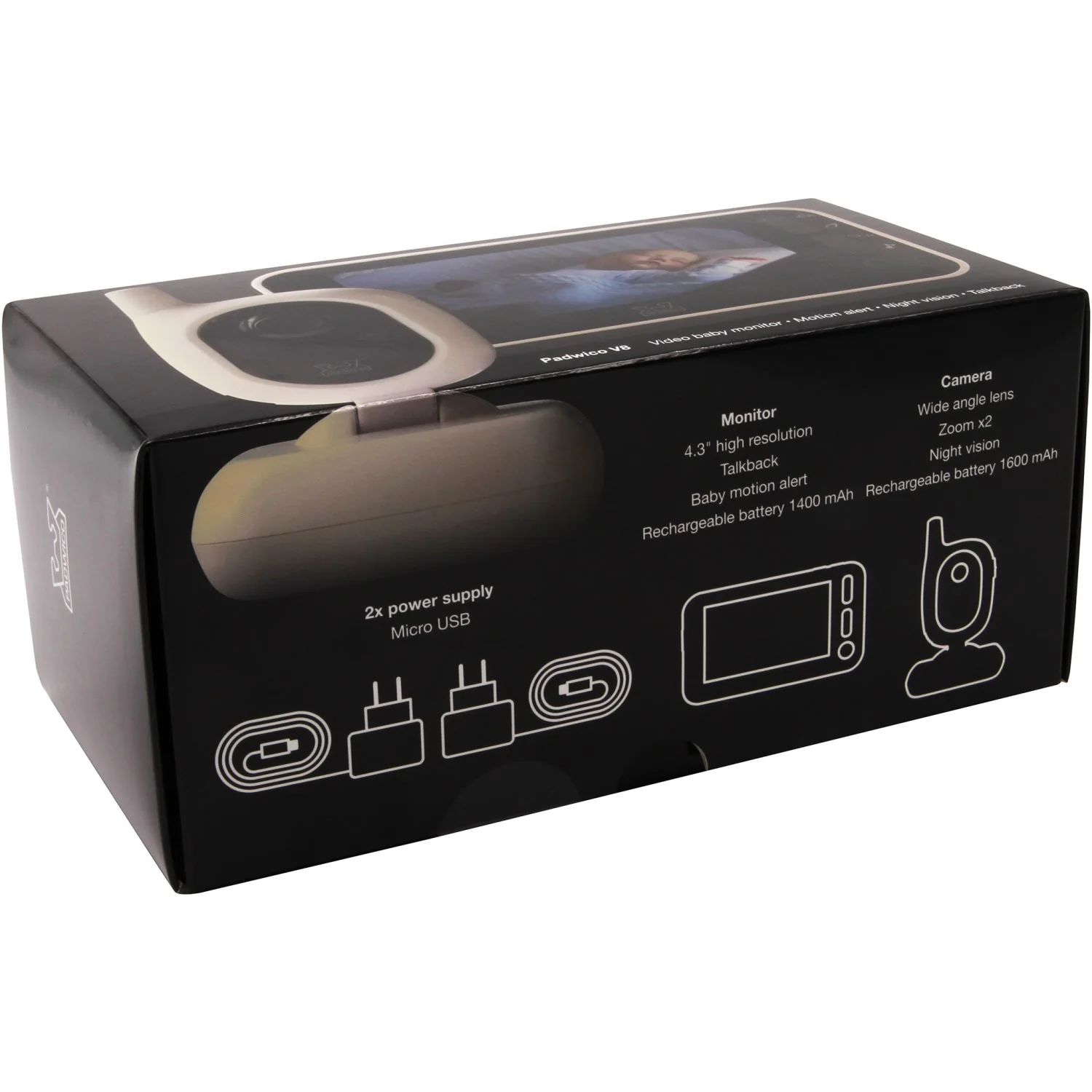 Padwico White Video Babymonitor - Image 38
