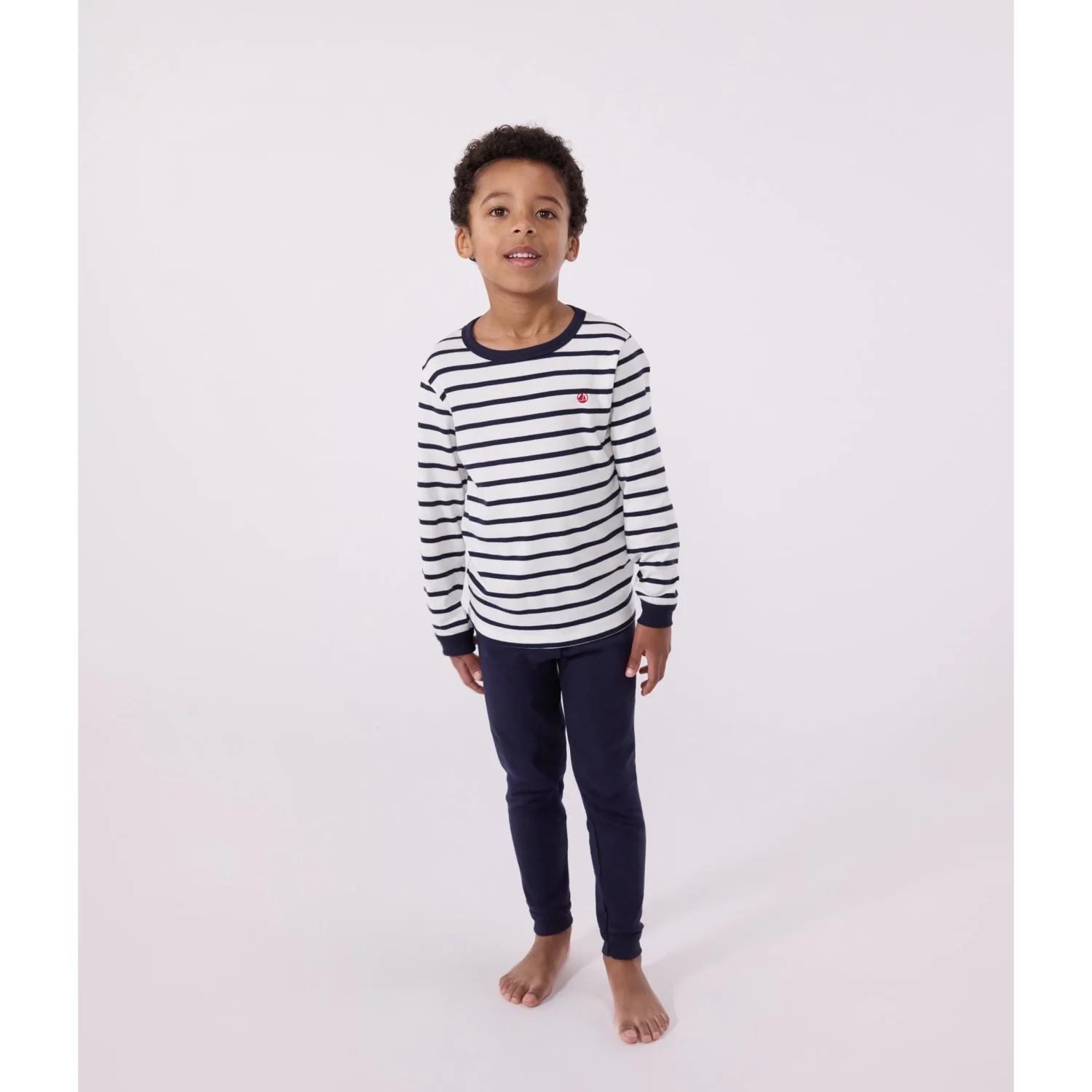 Petit Bateau Navy Stripe Pajamas - Image 2