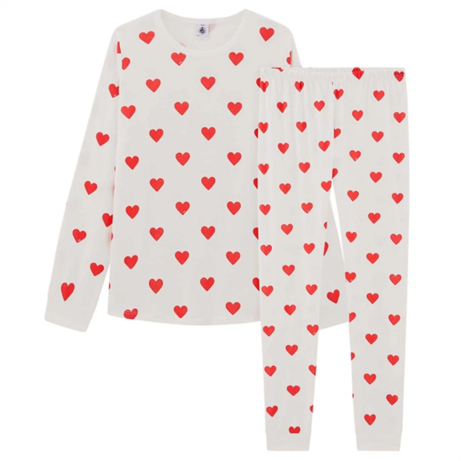 Petit Bateau Hearts Pajamas