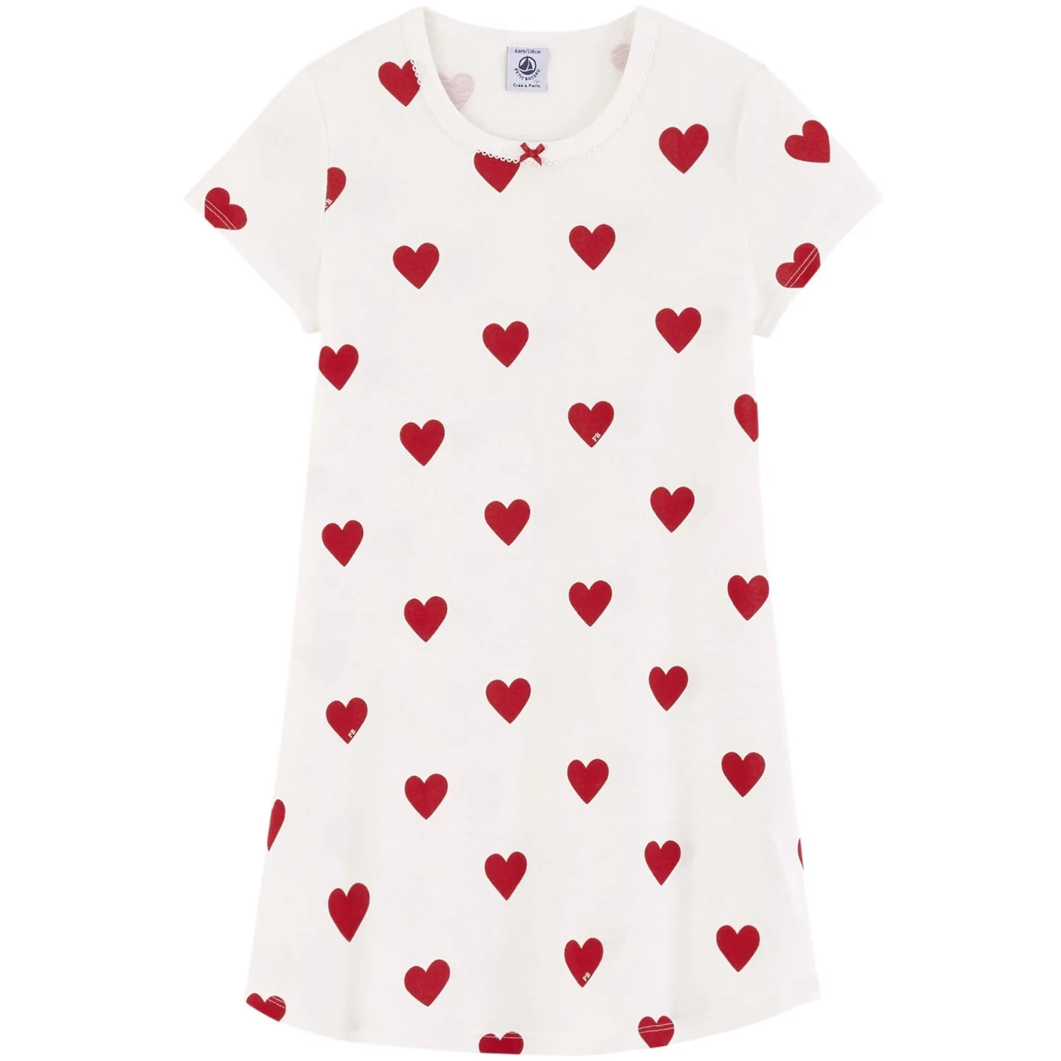 Petit Bateau Hearts Short Sleeve Dress