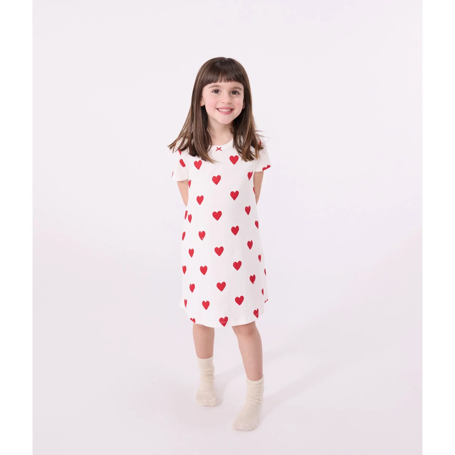 Petit Bateau Hearts Short Sleeve Dress - Image 6