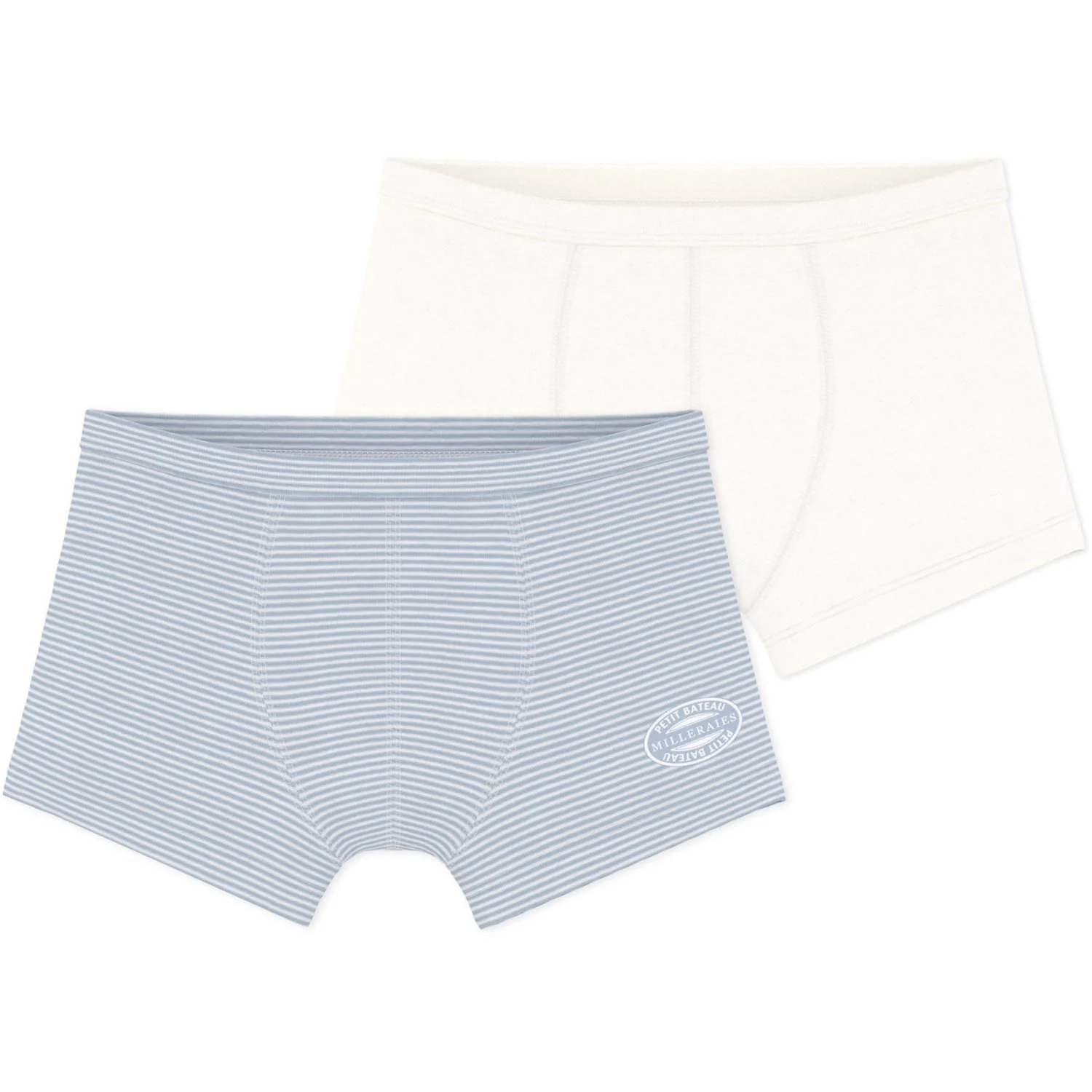 Petit Bateau Blue Stripe Boxer Shorts 2-pack