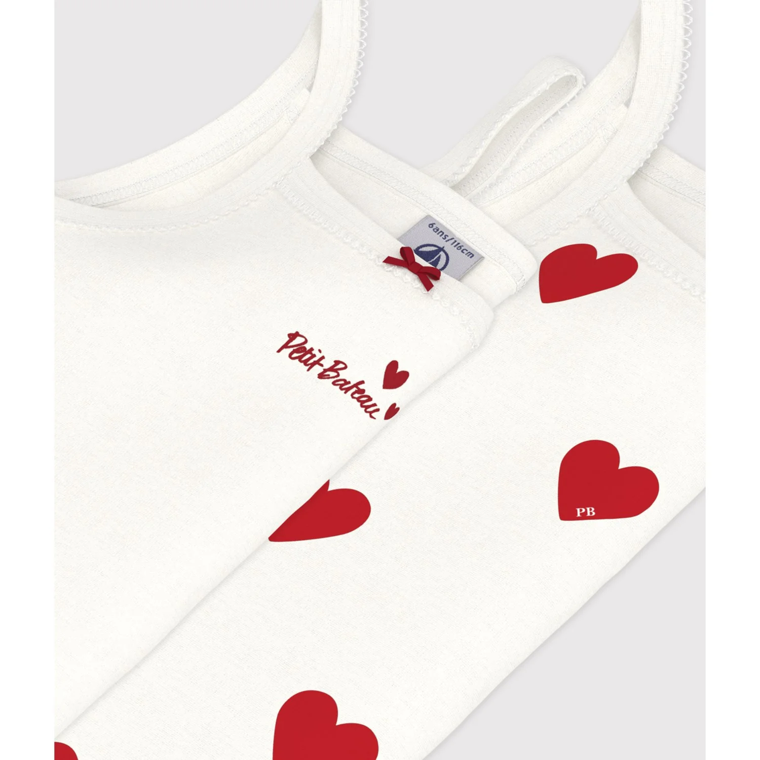 Petit Bateau Hearts Chemise Top 2-Pack - Image 7