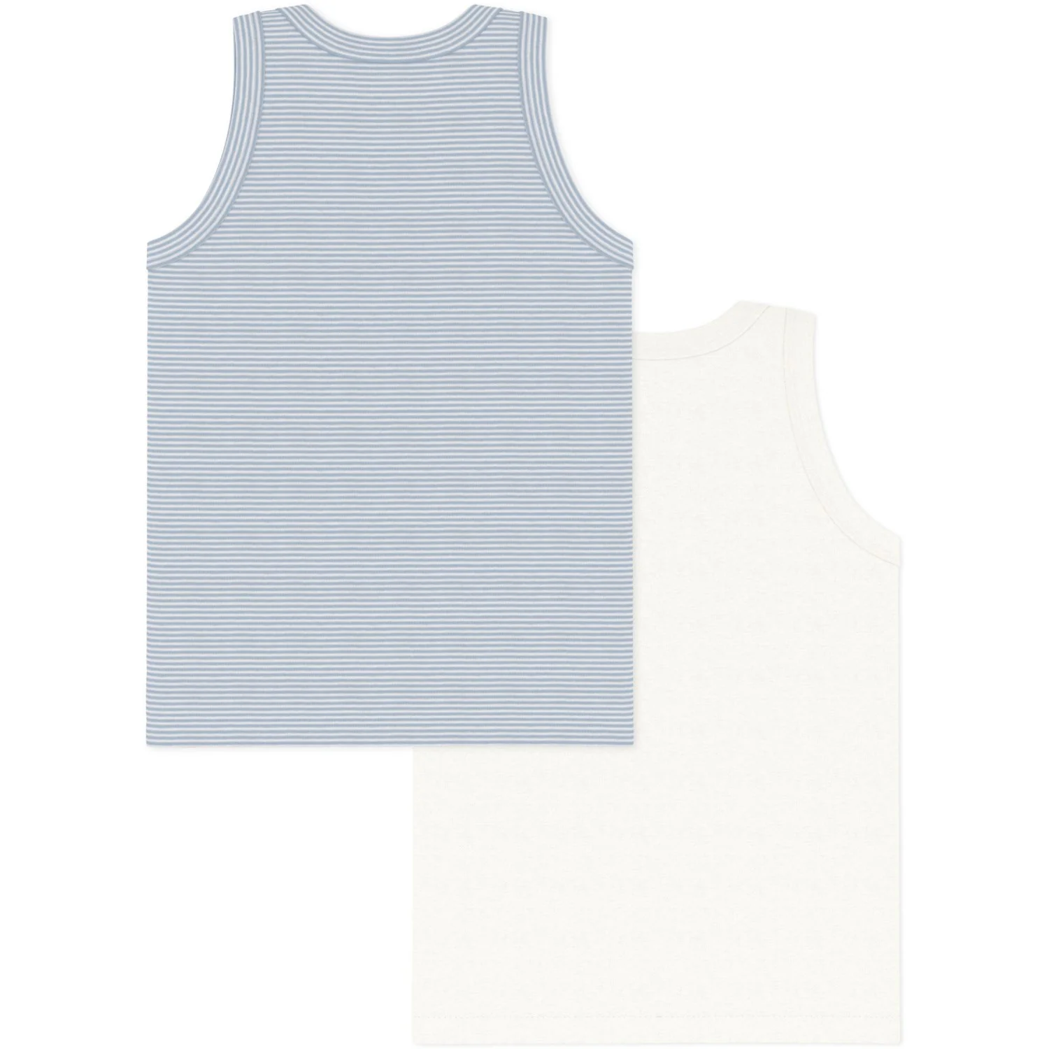 Petit Bateau Blue Stripe Undershirt 2-pack - Image 4