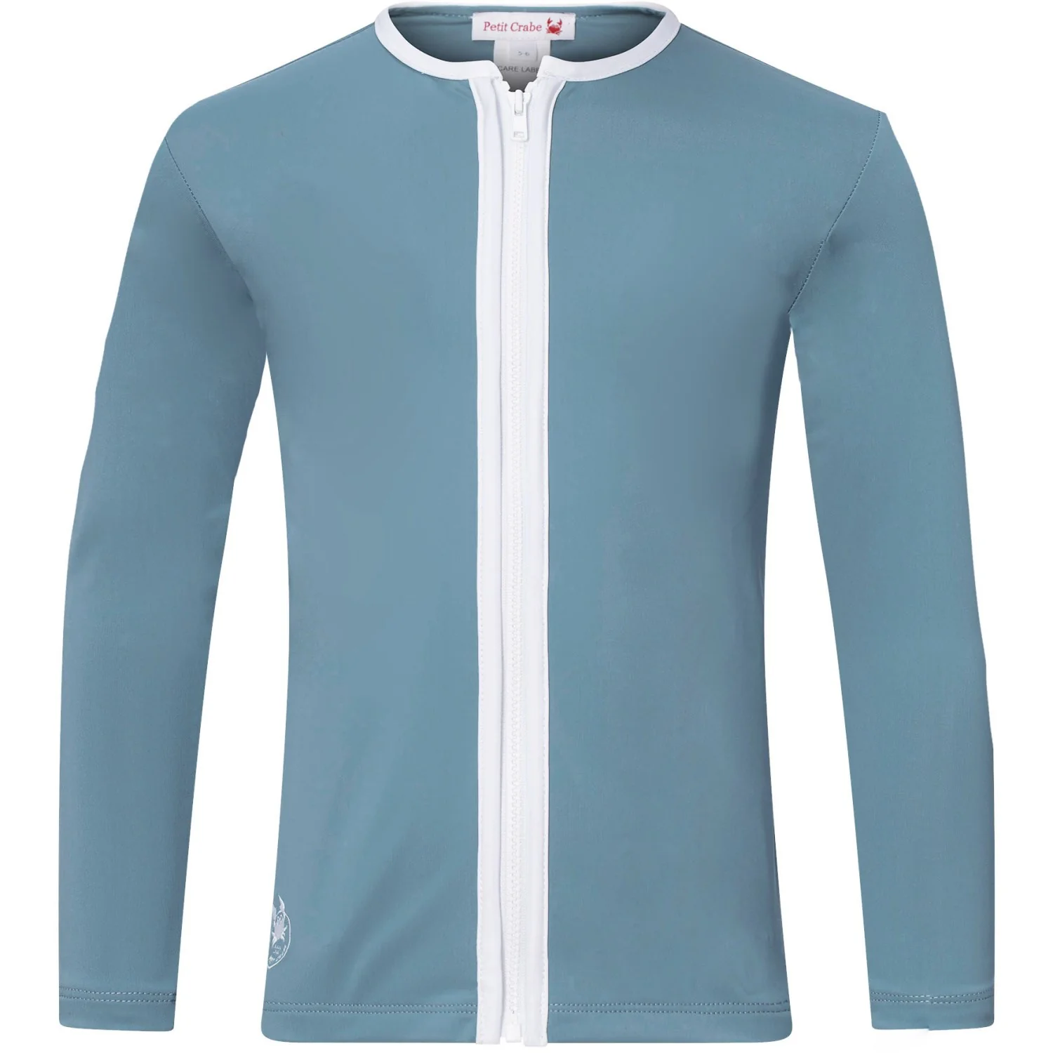 Petit Crabe Stone Basic Zipper Uv-Swim Shirt L/S
