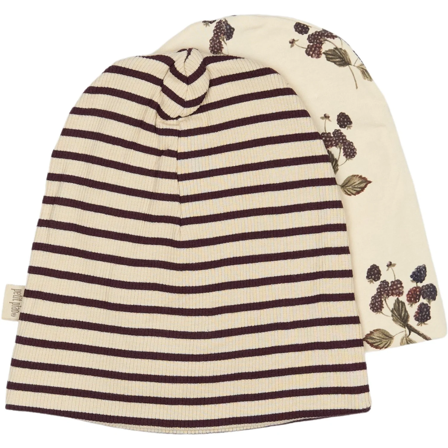 Petit Piao Black Berry Beanie Hat 2 Pack - Image 3
