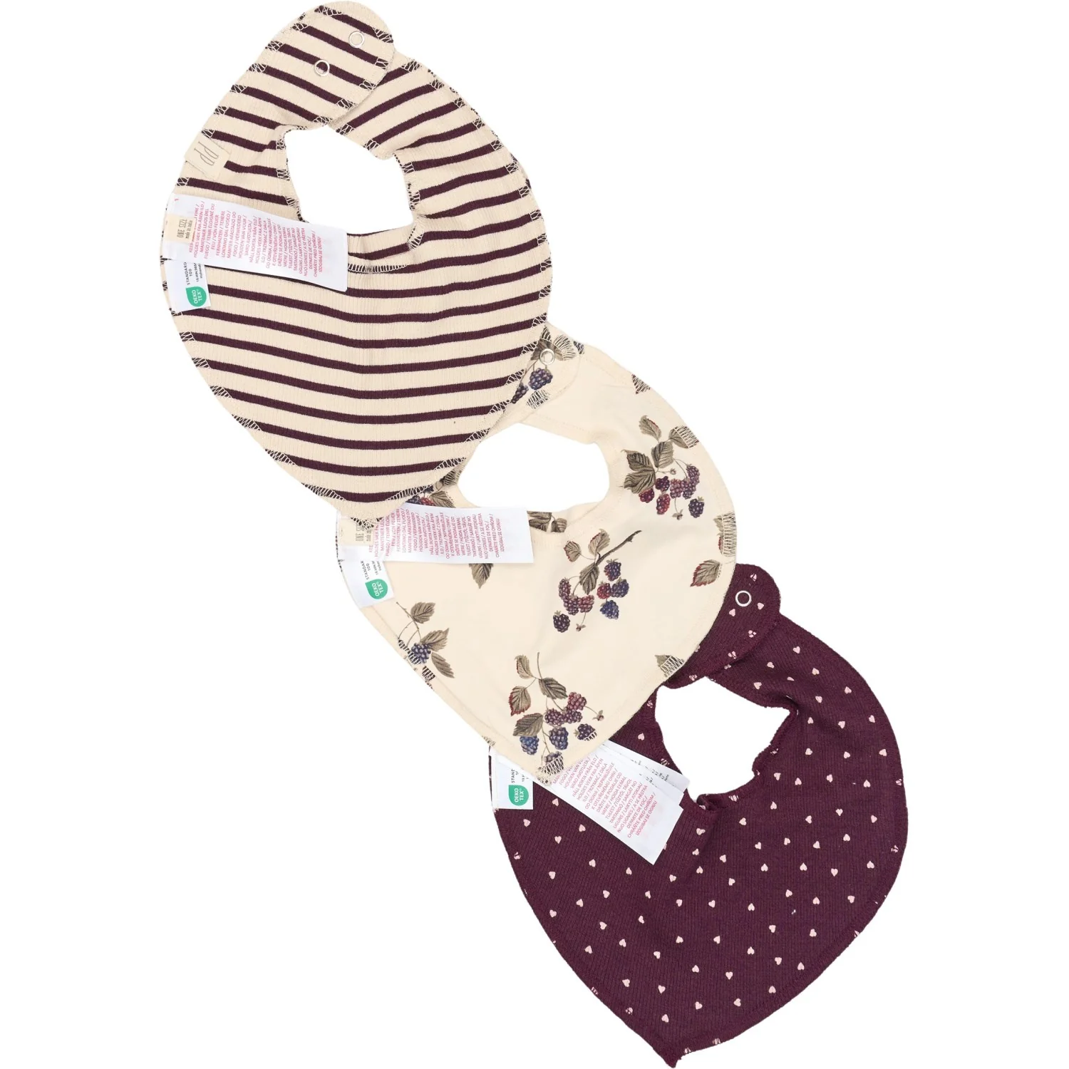 Petit Piao Black Berry Bib Modal 3 Pack - Image 3
