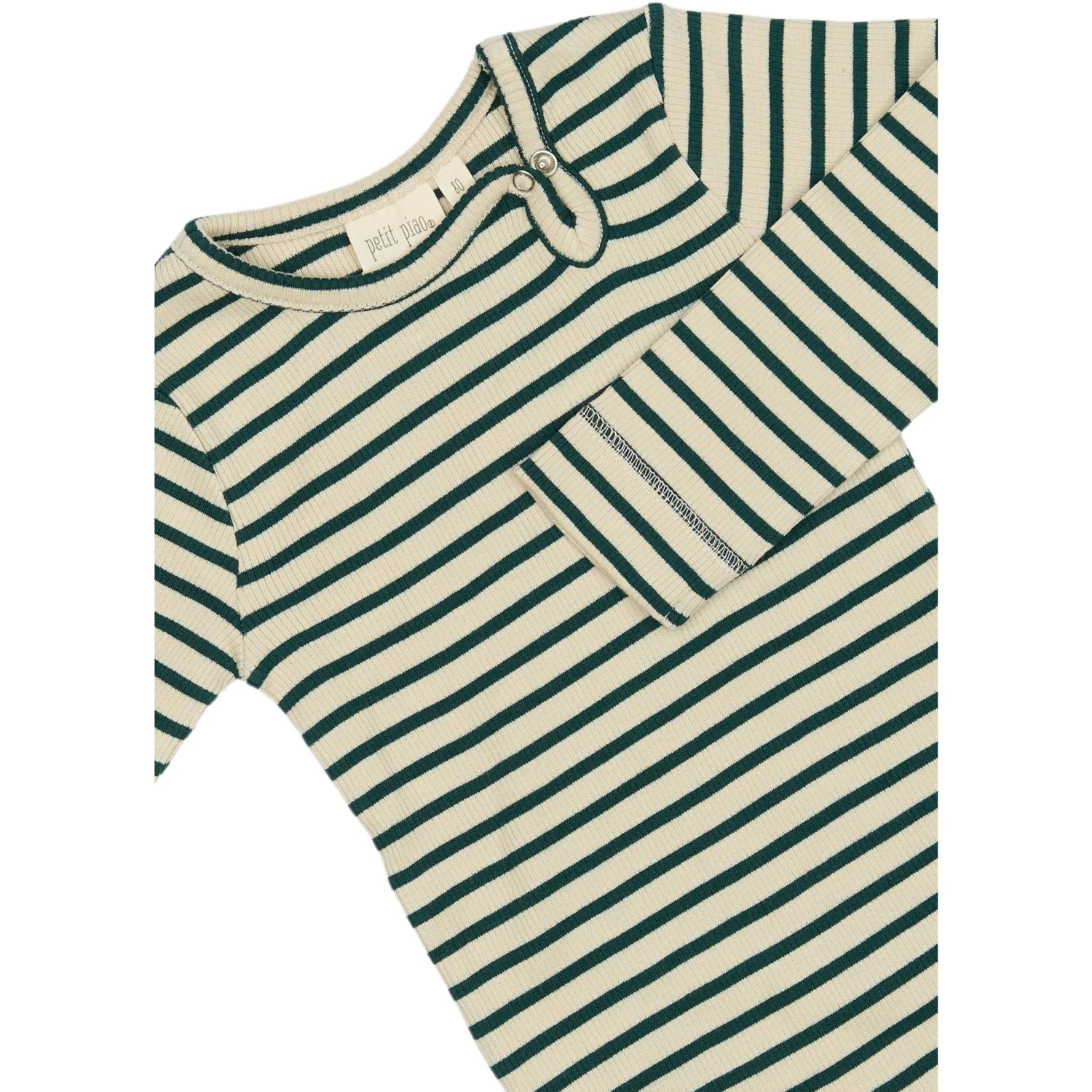 Petit Piao Dark Sea/off White Body L/S Modal Striped - Image 4