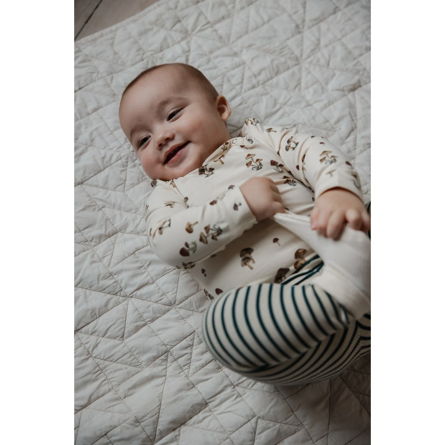 Petit Piao Dark Sea/off White Legging Modal Striped - Image 4
