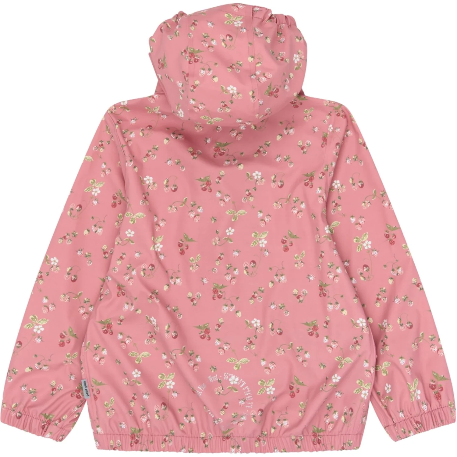 Petit Piao Dusty Rose Strawberry AOP PPDai Rainwear Set - Image 3