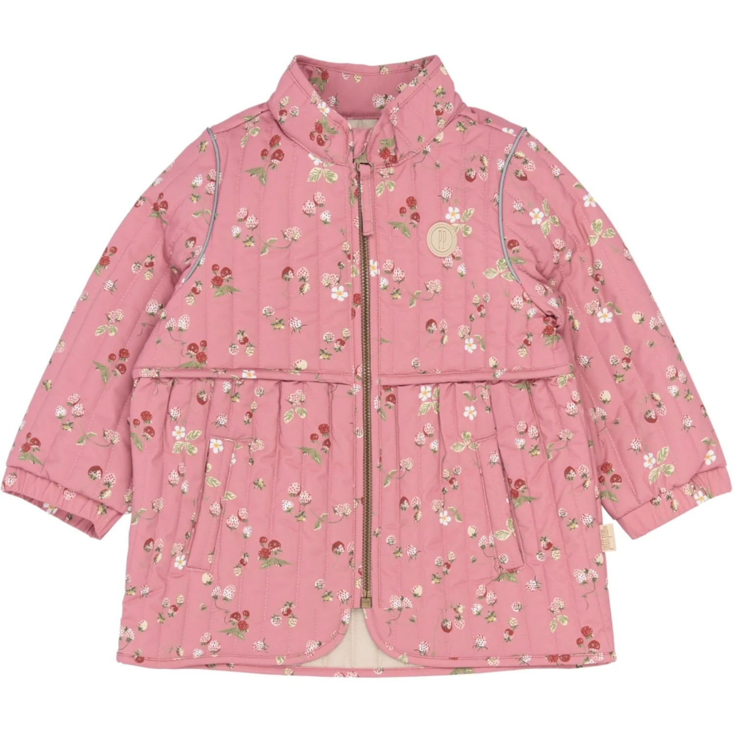 Petit Piao Dusty Rose Strawberry AOP PPEver Thermo Long Jacket