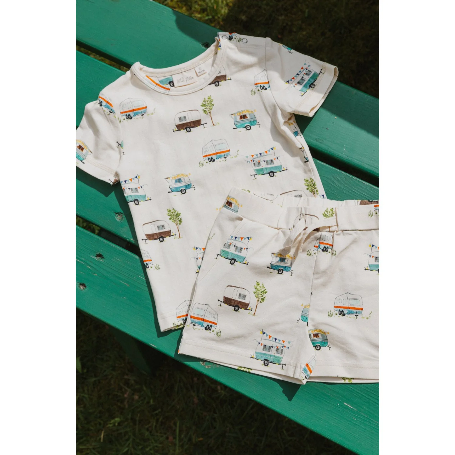 Petit Piao Eggnog Camper Aop Ppsun S_S Tee - Image 2