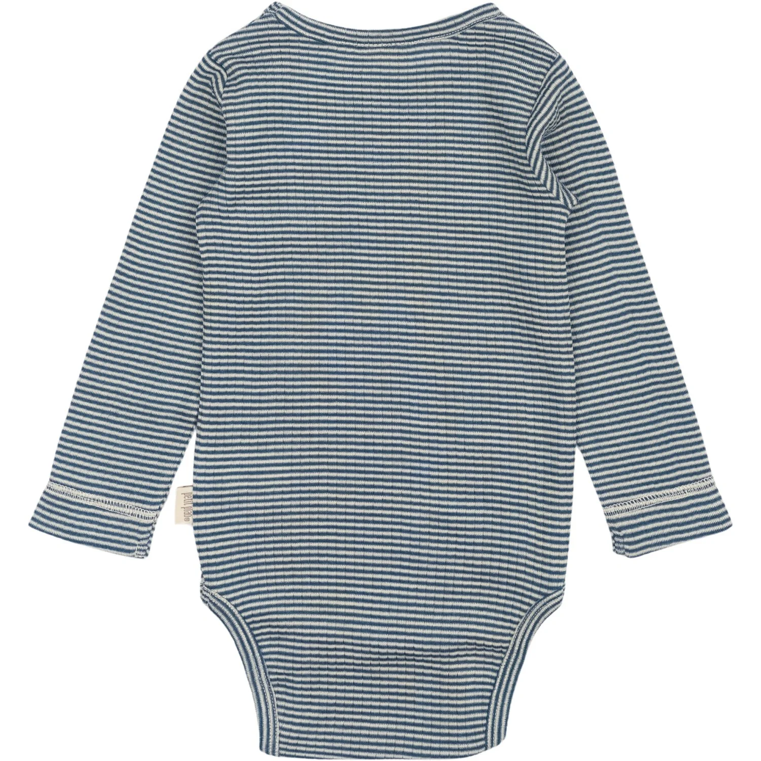 Petit Piao Ensign Blue/dark Off White PPDante Body L/S Merino Wool Striped - Image 3