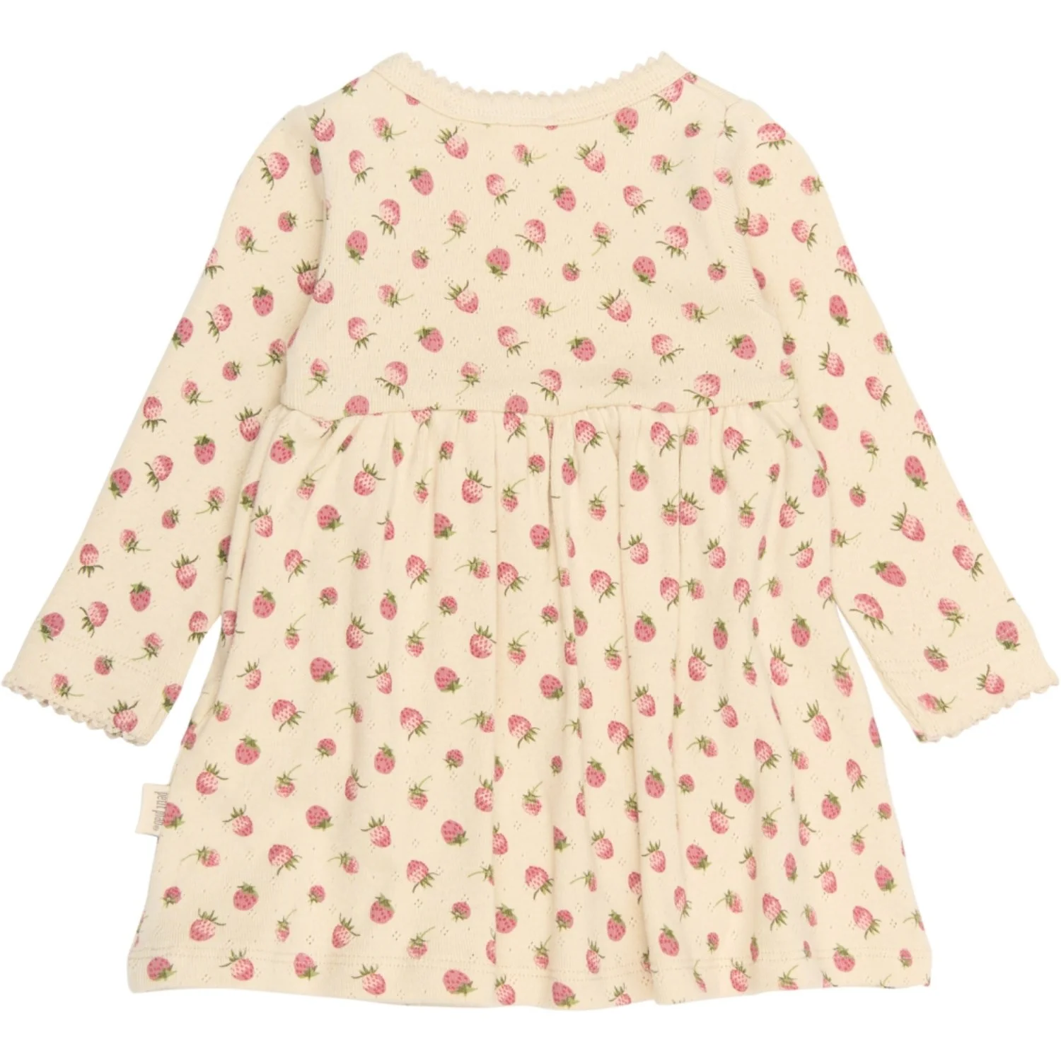 Petit Piao Fog Strawberry AOP PPDea L_S Body Dress Fold NB - Image 3