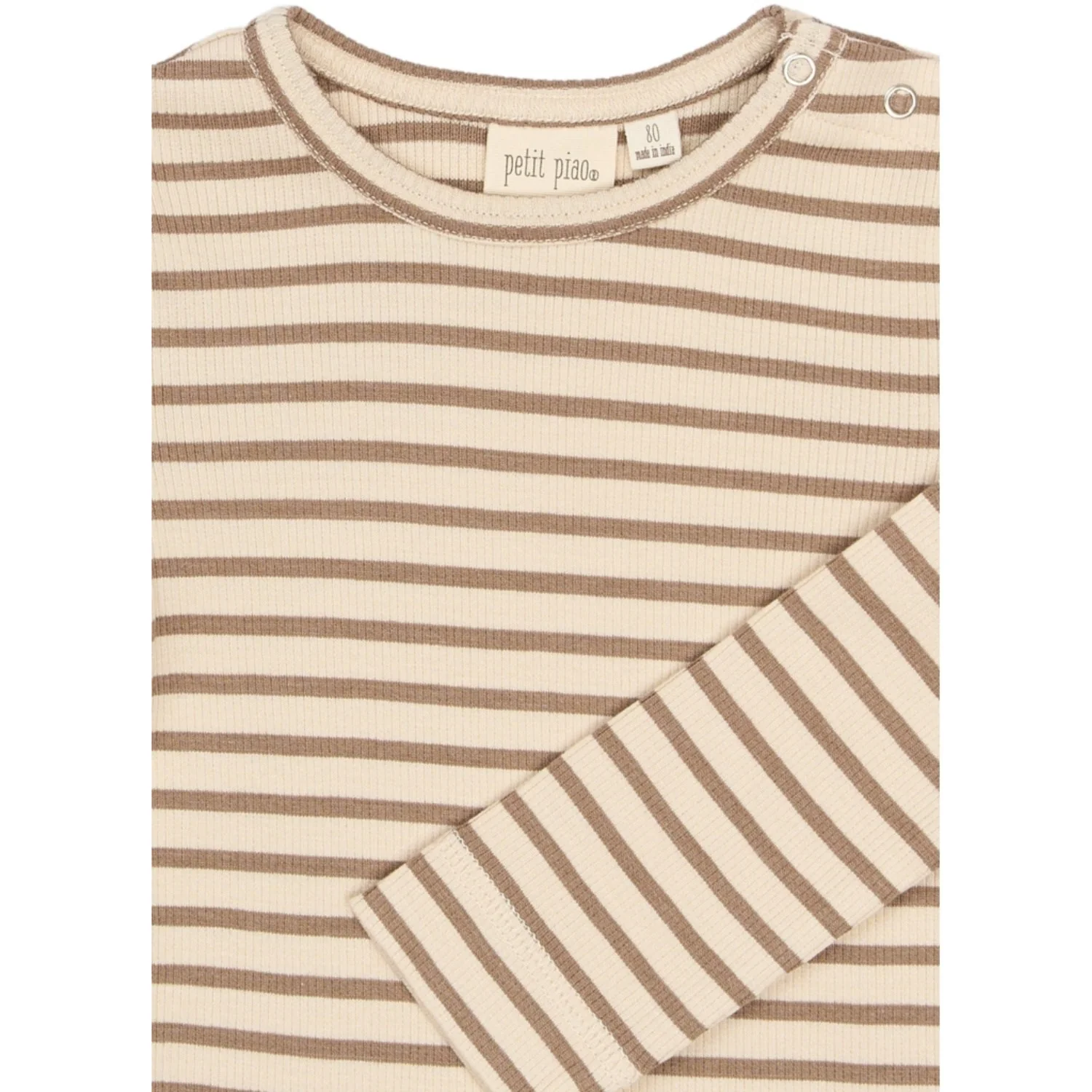 Petit Piao Ginger Snap Striped PPSky L_S Tee - Image 2