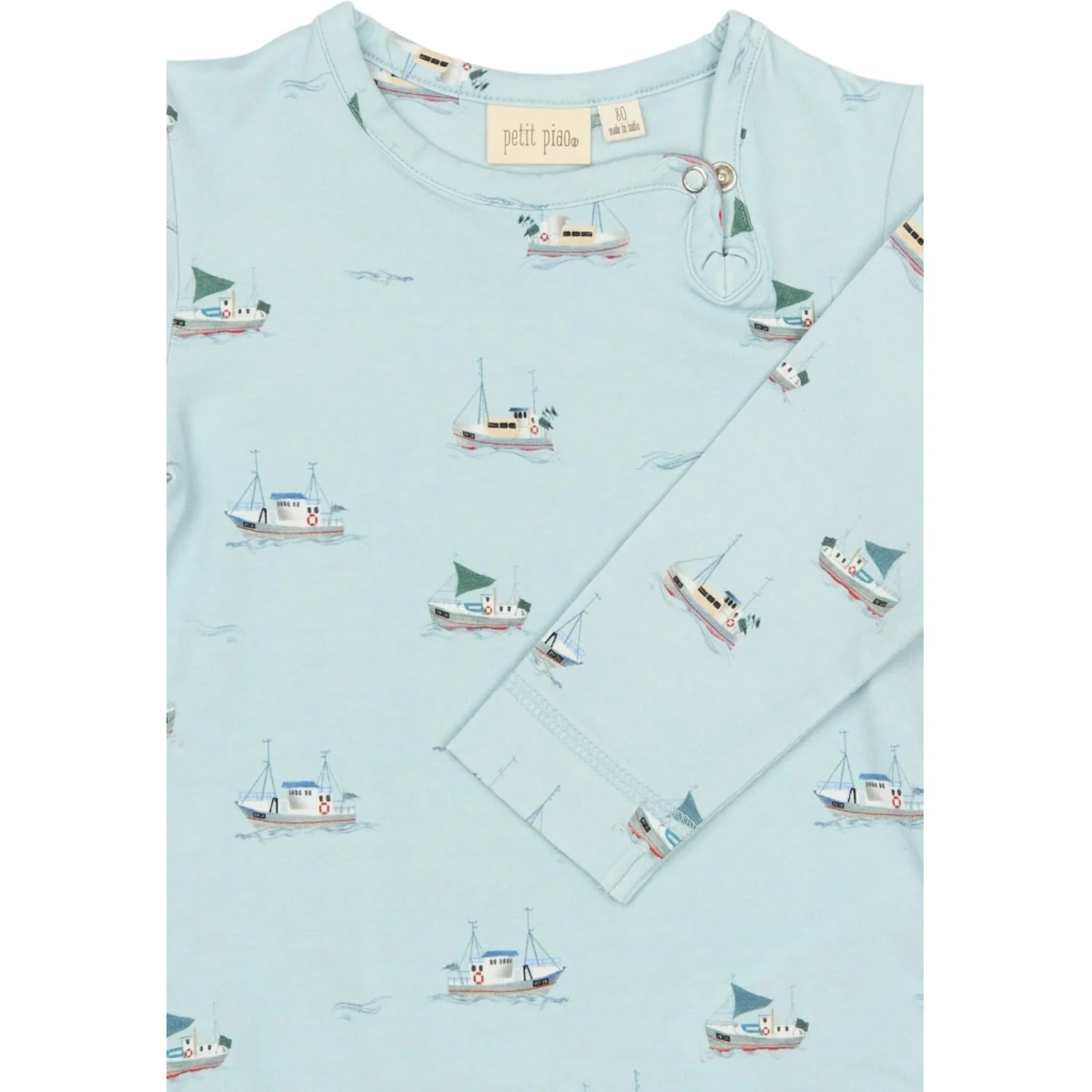 Petit Piao Illusion Blue Boat AOP PPStar L_S Body - Image 3
