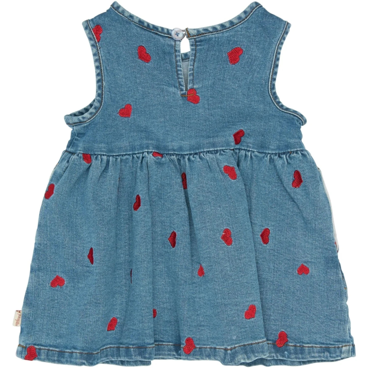 Petit Piao Light Blue Denim EMB PPEva S_L Denim Dress - Image 3
