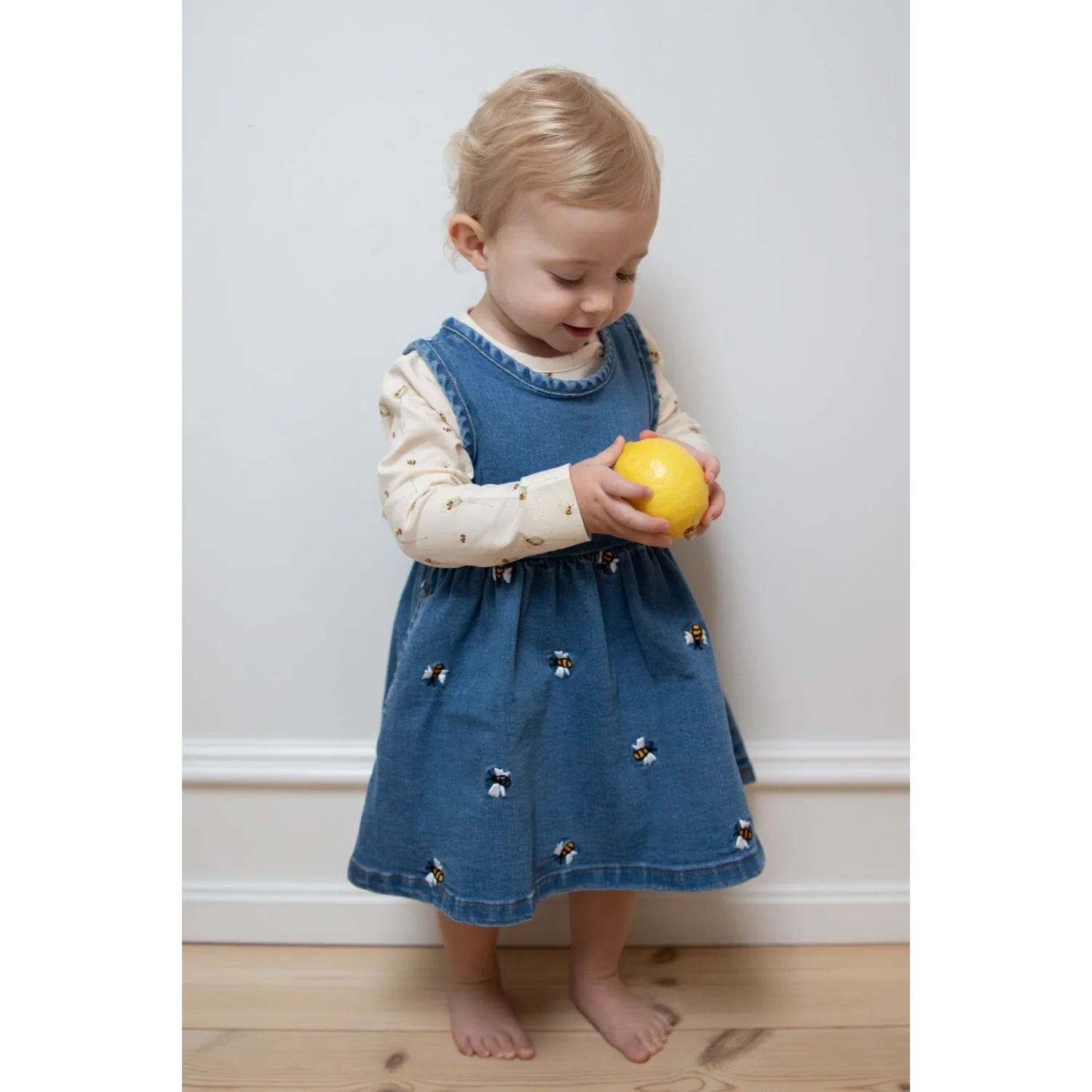 Petit Piao Light Blue Denim Emb Ppjubii S_L Denim Dress - Image 5