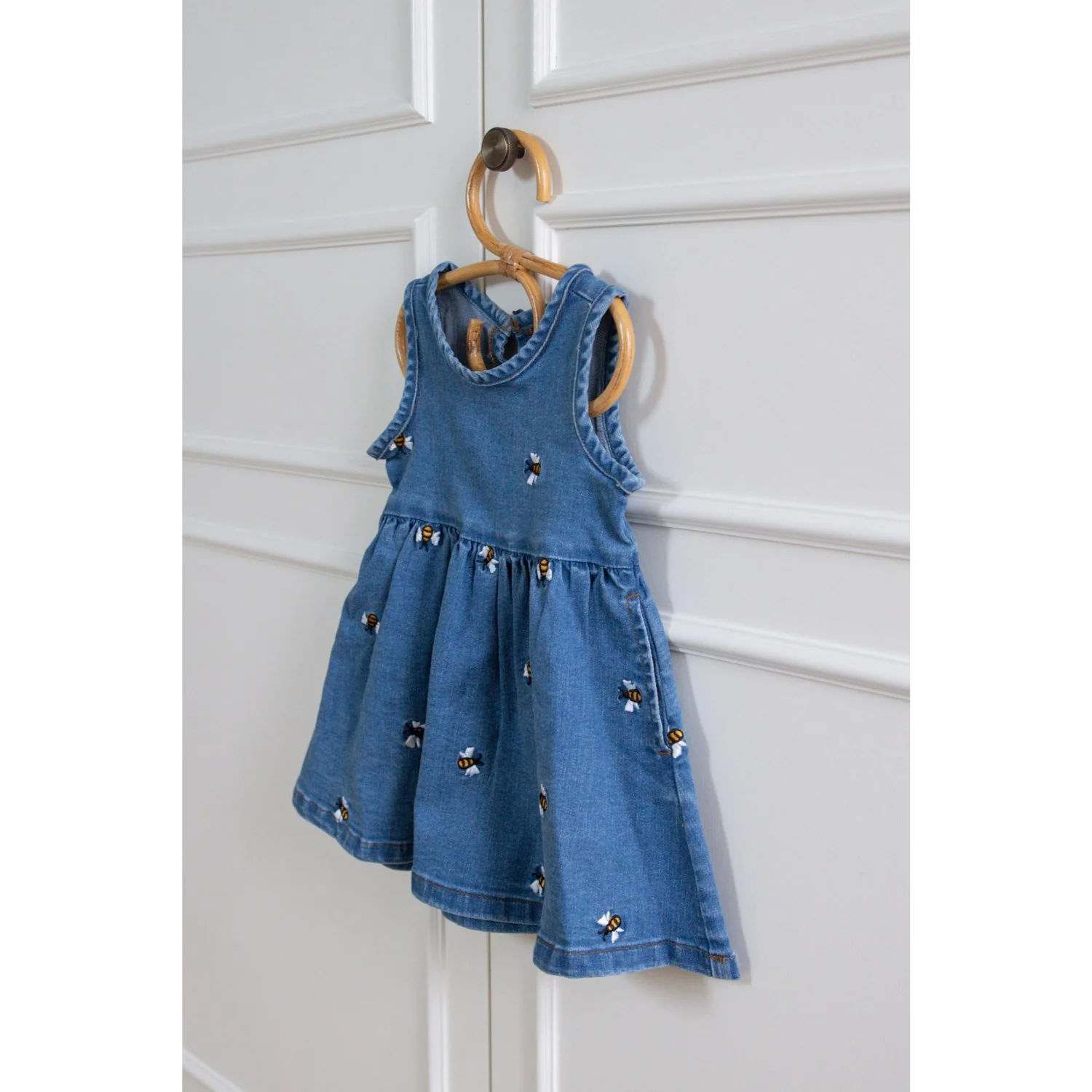 Petit Piao Light Blue Denim Emb Ppjubii S_L Denim Dress - Image 6