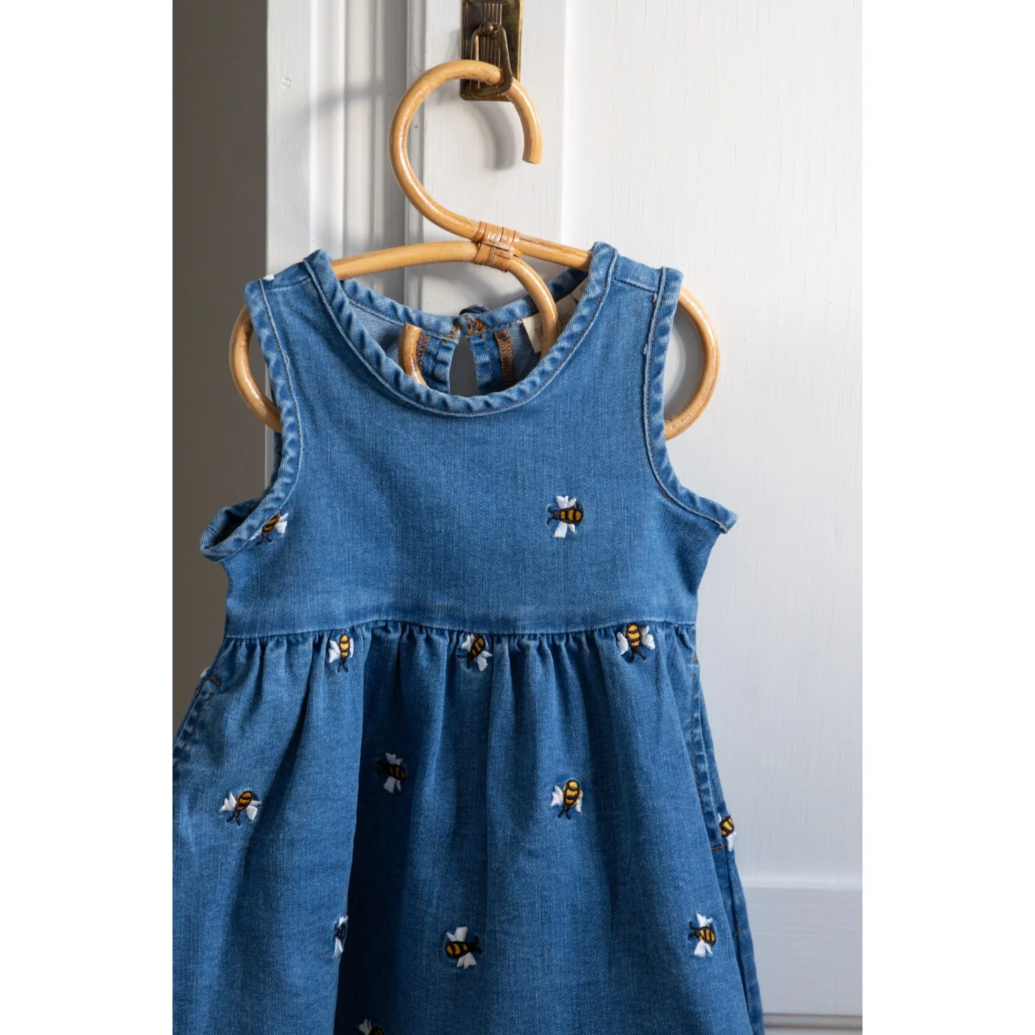 Petit Piao Light Blue Denim Emb Ppjubii S_L Denim Dress - Image 7