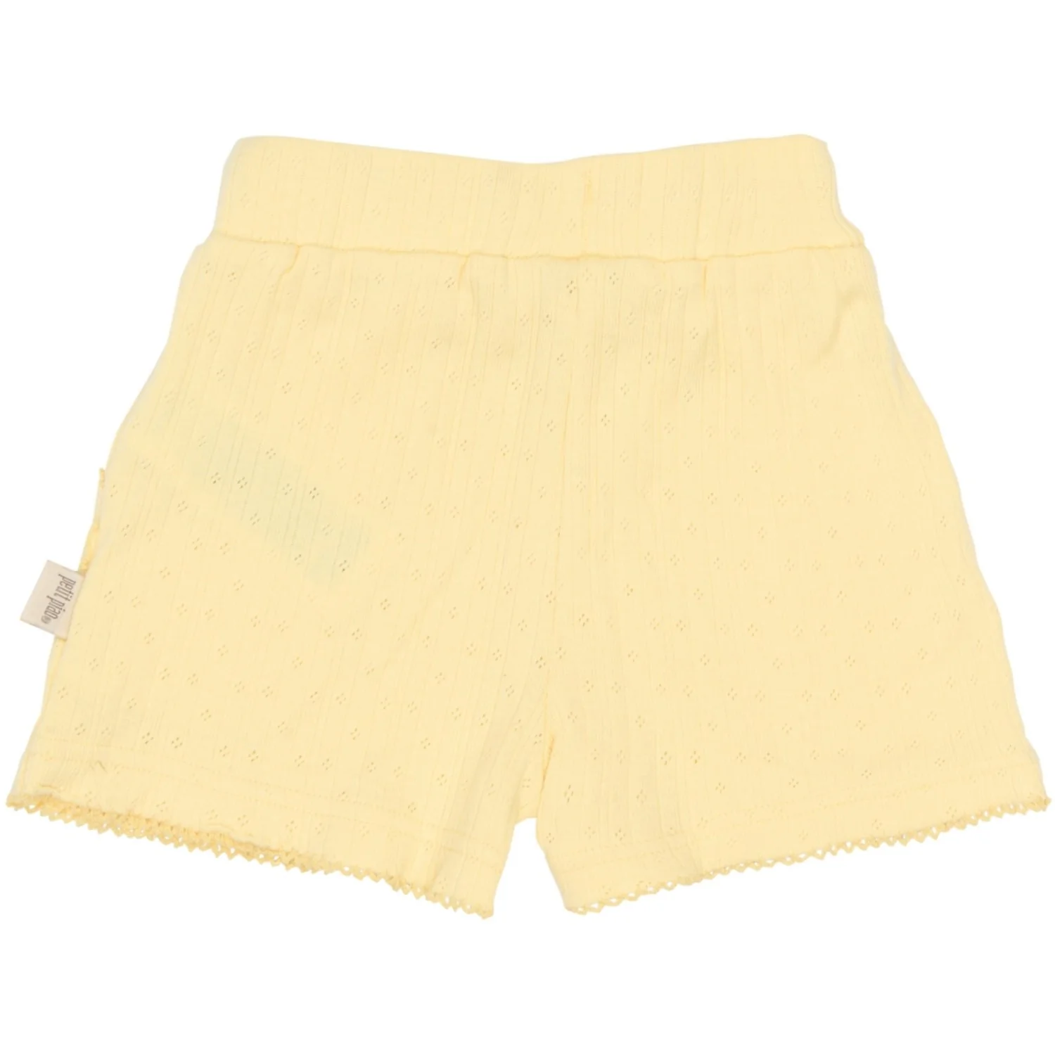 Petit Piao Mellow Yellow Ppsuze Pointelle Shorts - Image 3
