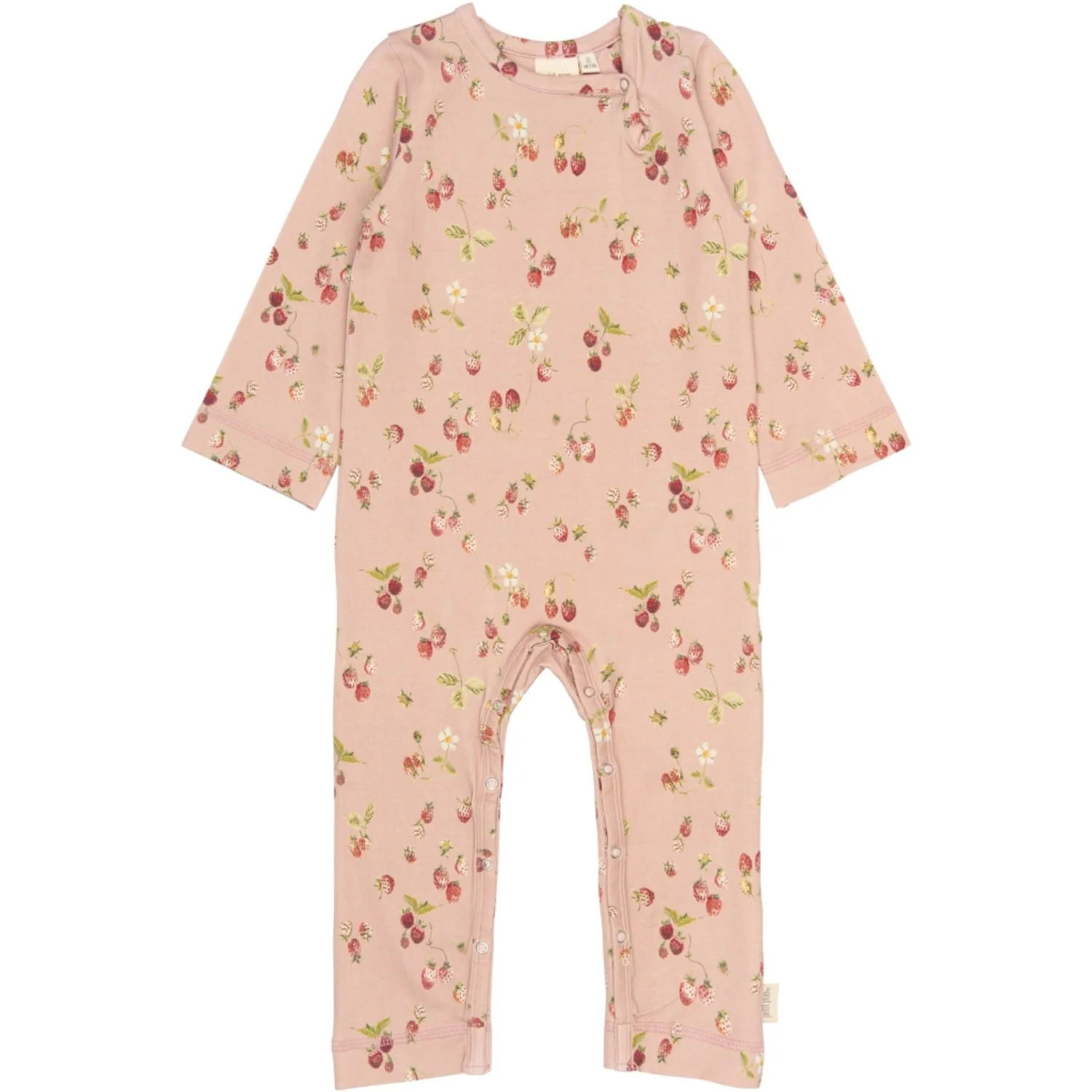 Petit Piao Misty Rose Strawberry AOP PPStar L_S Jumpsuit