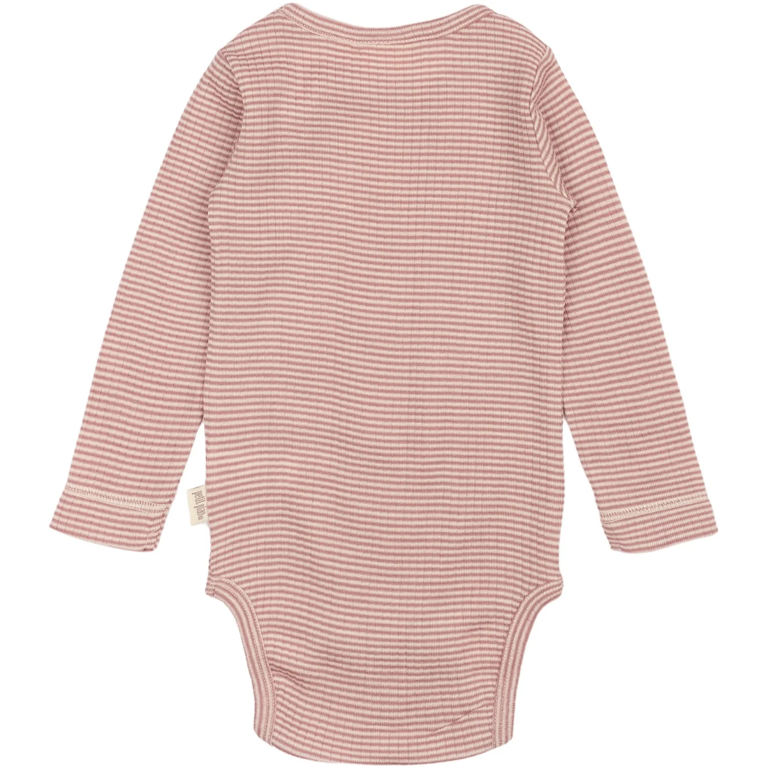 Petit Piao Nostalgic Rose/Dark Off White PPDante Body L/S Merino Wool Striped - Image 3