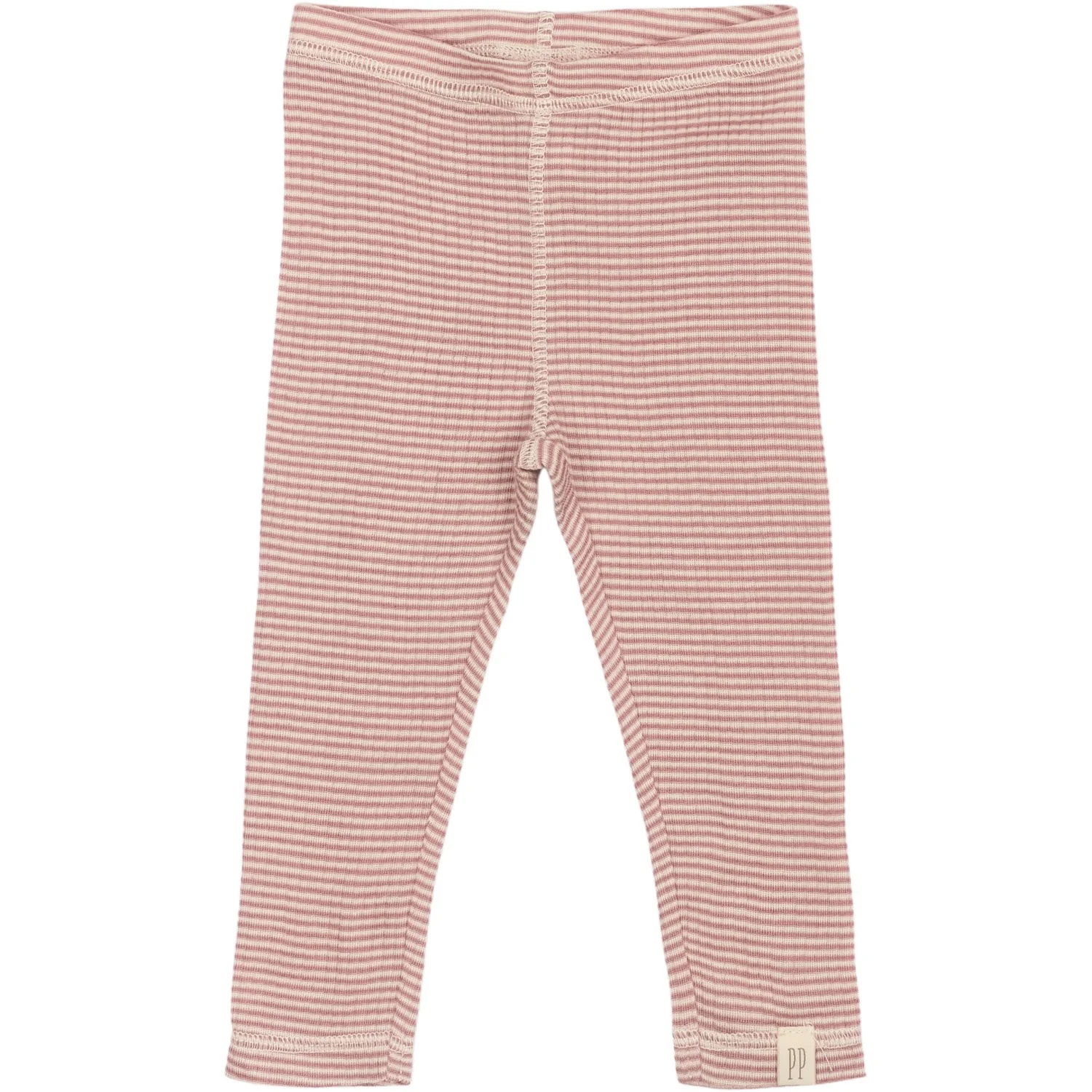 Petit Piao Nostalgic Rose/Dark Off White PPDante Leggings Merino Wool Striped