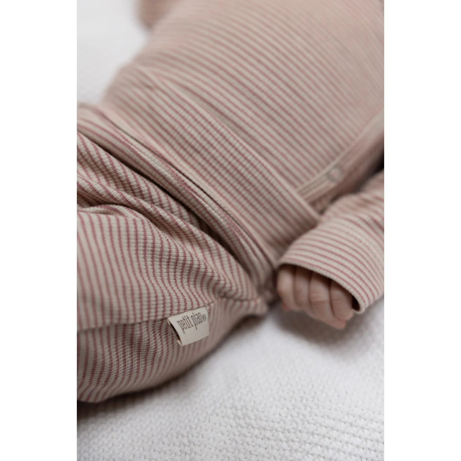 Petit Piao Nostalgic Rose/Dark Off White PPDian Fold Leggings Stripe NOOS - Image 4