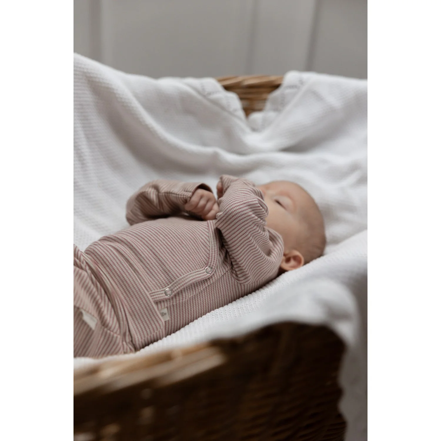 Petit Piao Nostalgic Rose/Dark Off White PPDian Fold Leggings Stripe NOOS - Image 5