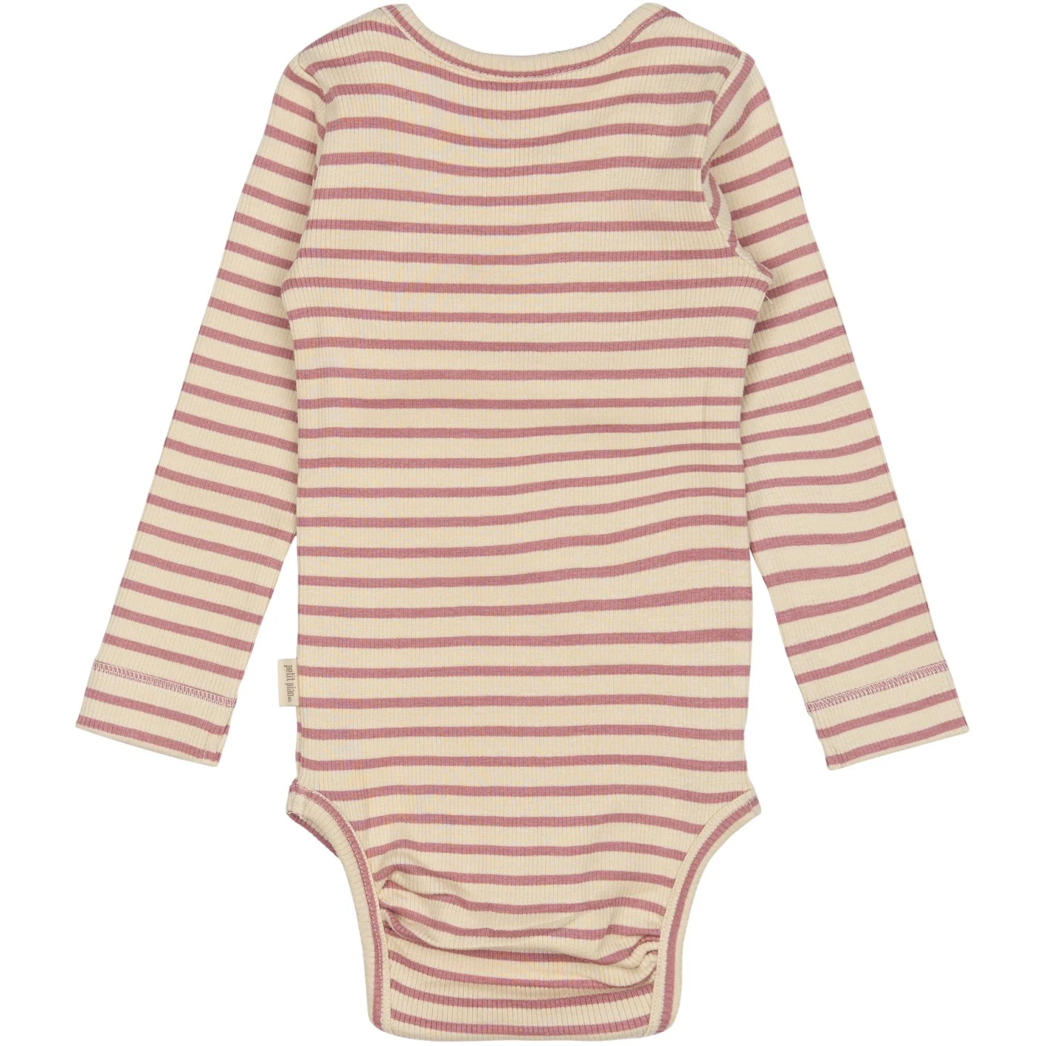 Petit Piao Nostalgic Rose/off White Body L/S Modal Striped - Image 3