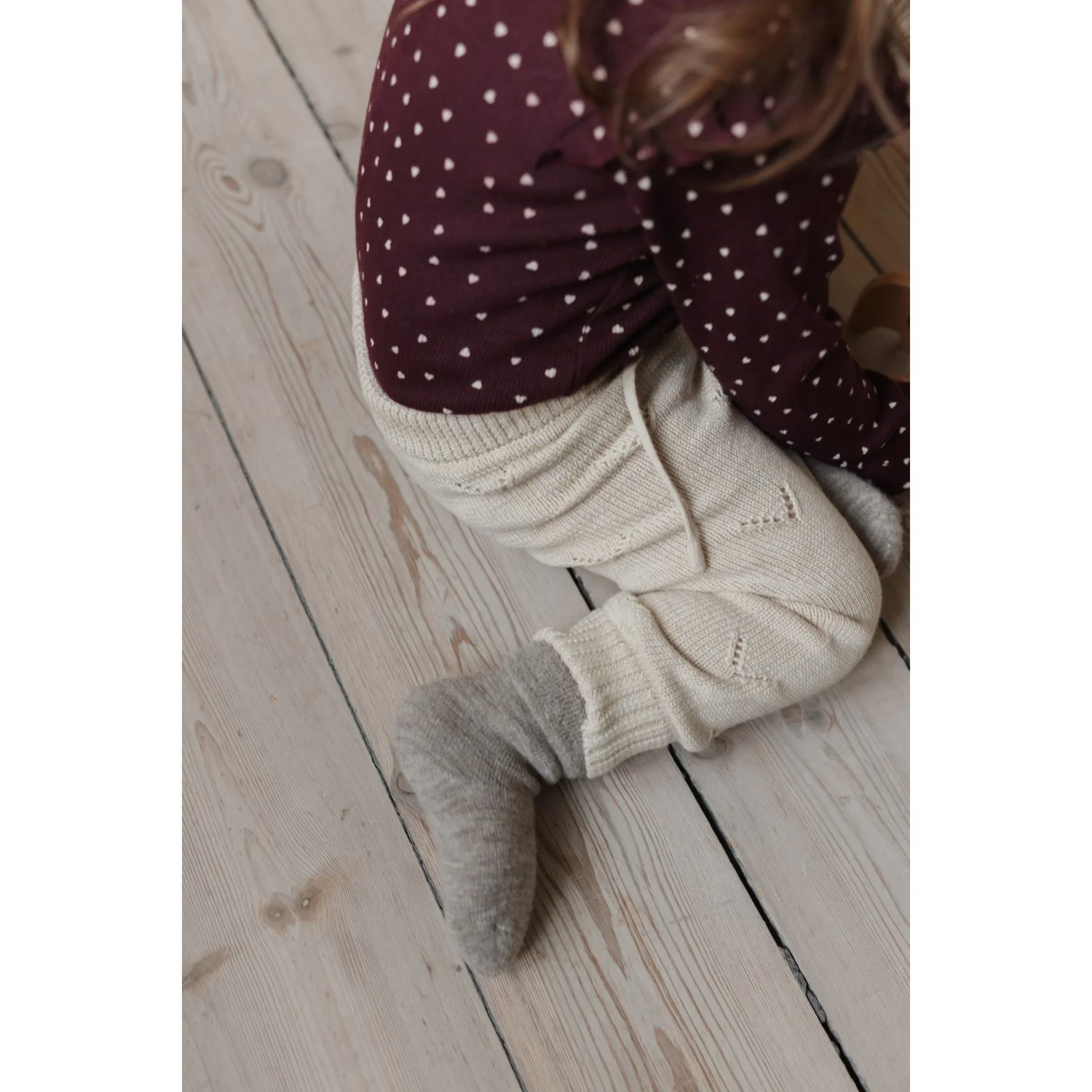Petit Piao Off White PpDaqa Knit Pants - Image 2
