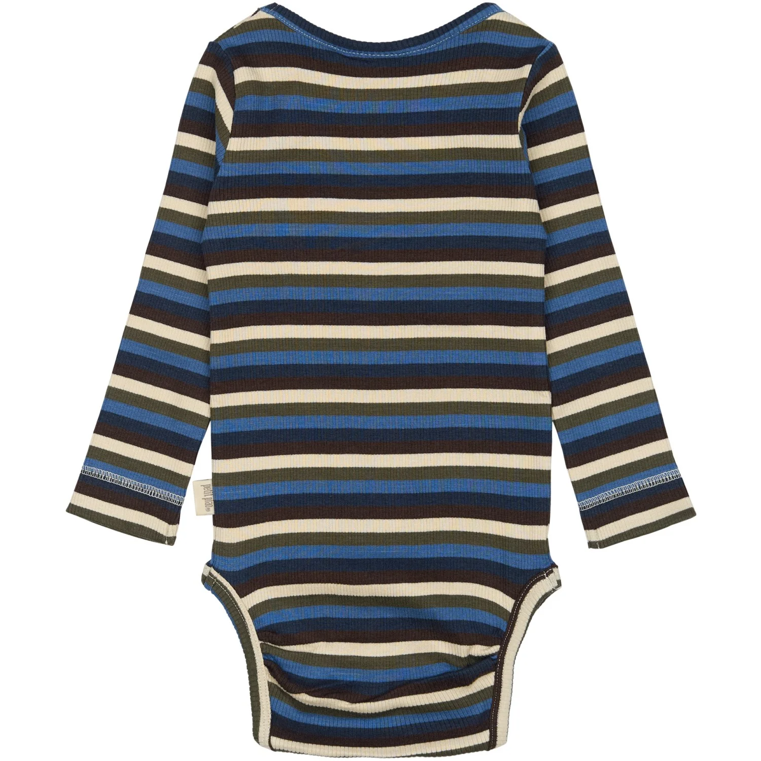 Petit Piao True Navy Multistripe Body L/S Modal Multi Striped - Image 3