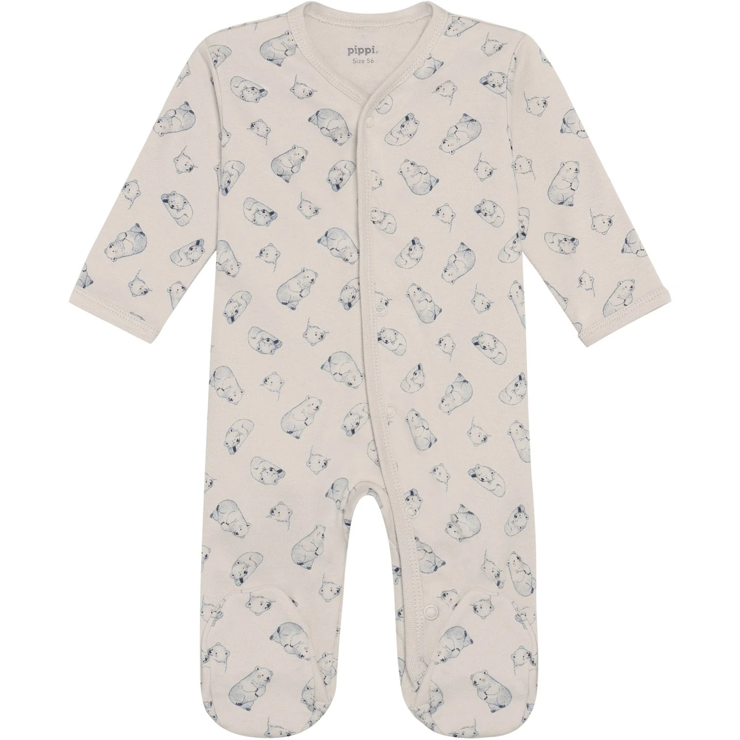Pippi Flint Stone Nightsuit W/F -Buttons 2-Pack - Image 4