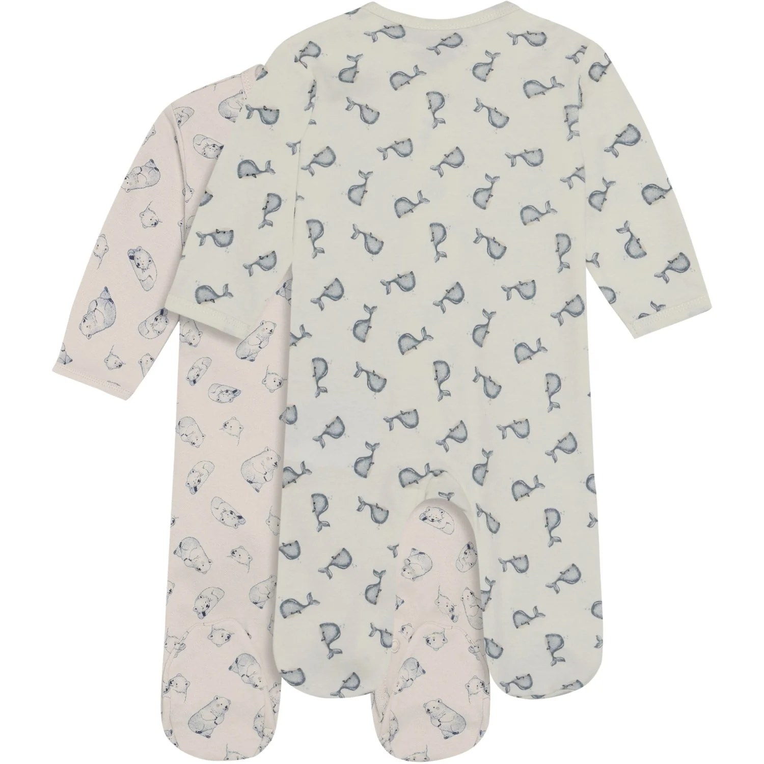 Pippi Flint Stone Nightsuit W/F -Buttons 2-Pack - Image 5
