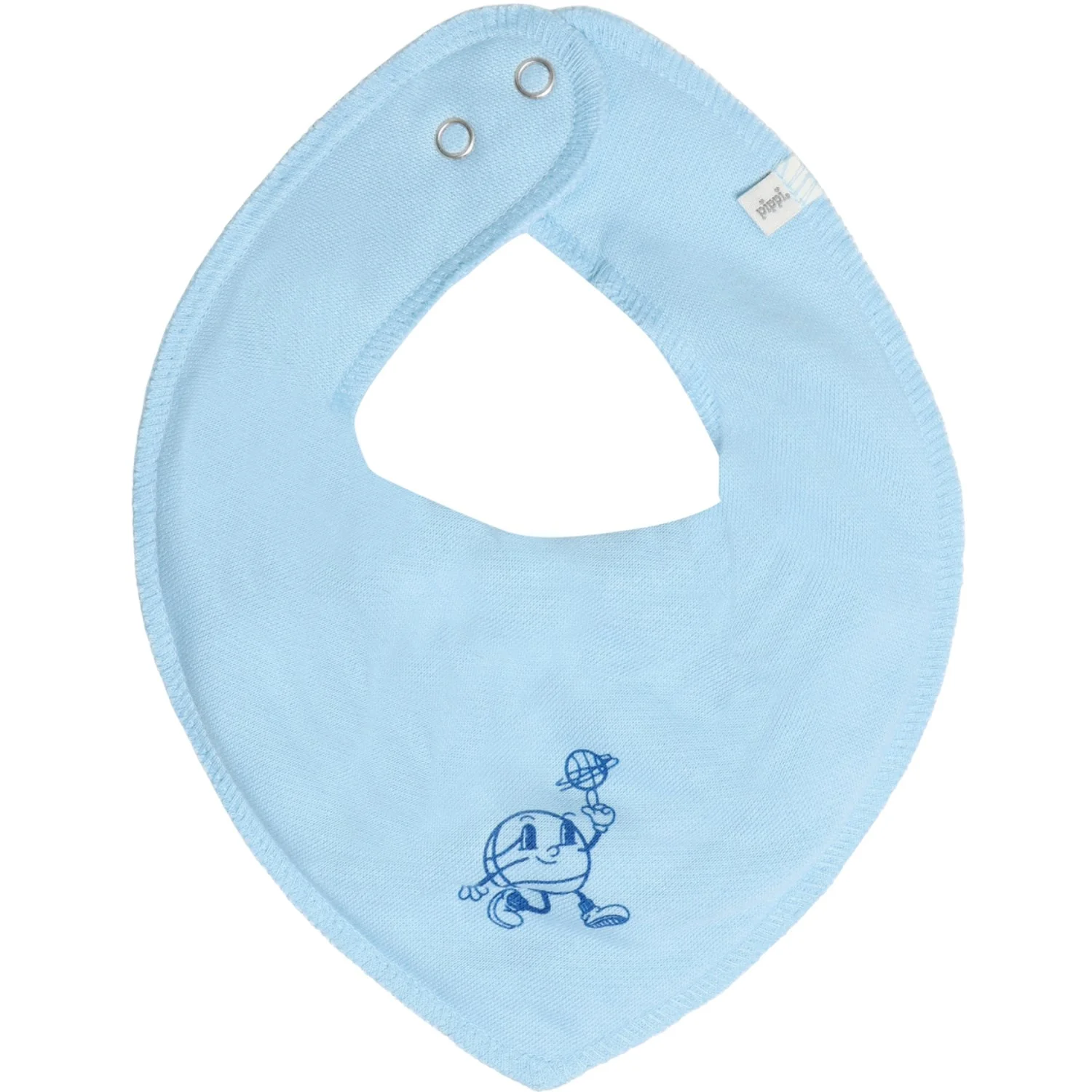 Pippi Light Dusty Blue Bandana Bib Boy -Aop (3-Pack) - Image 4