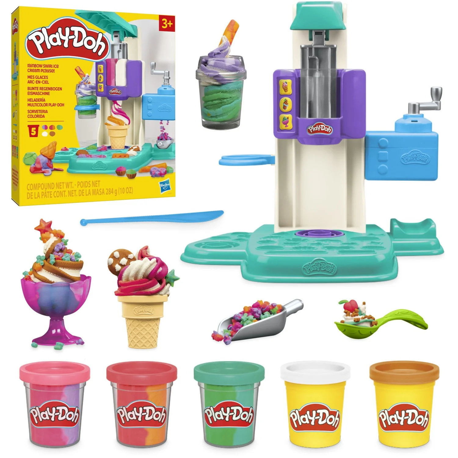Play-Doh Rainbow Swirl Ice Cream Playset - Image 11