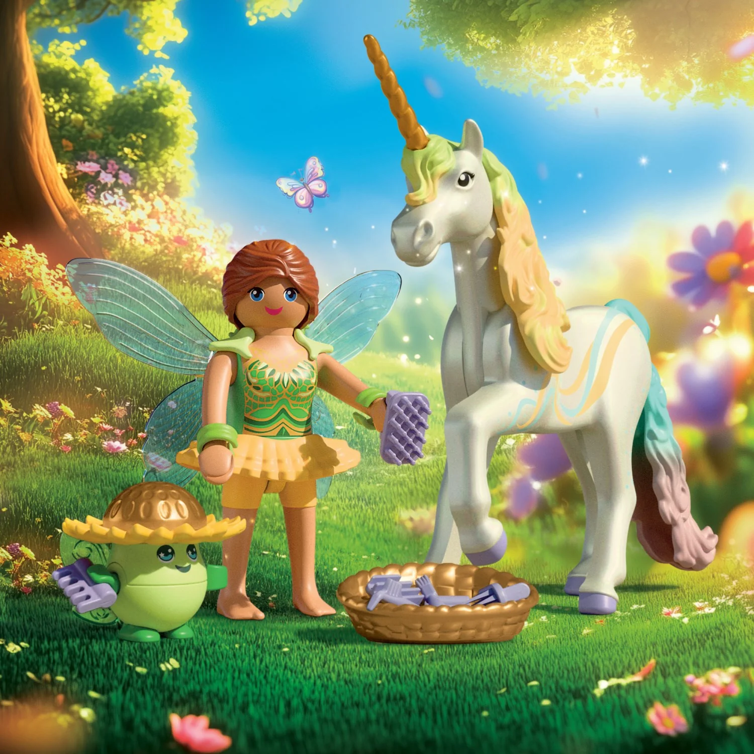 Playmobil® Collectible Unicorn: Rainbow Flower With Fairy - Image 2