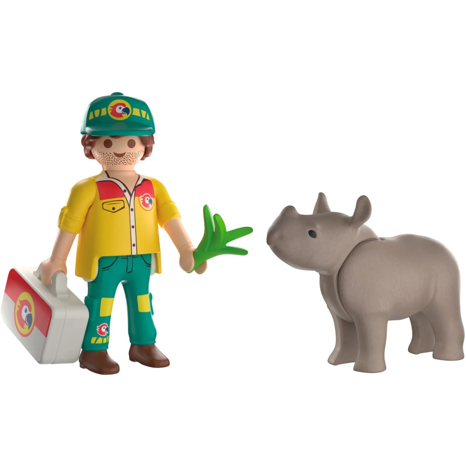 Playmobil® DuoPack Ranger With Rhino - Image 3