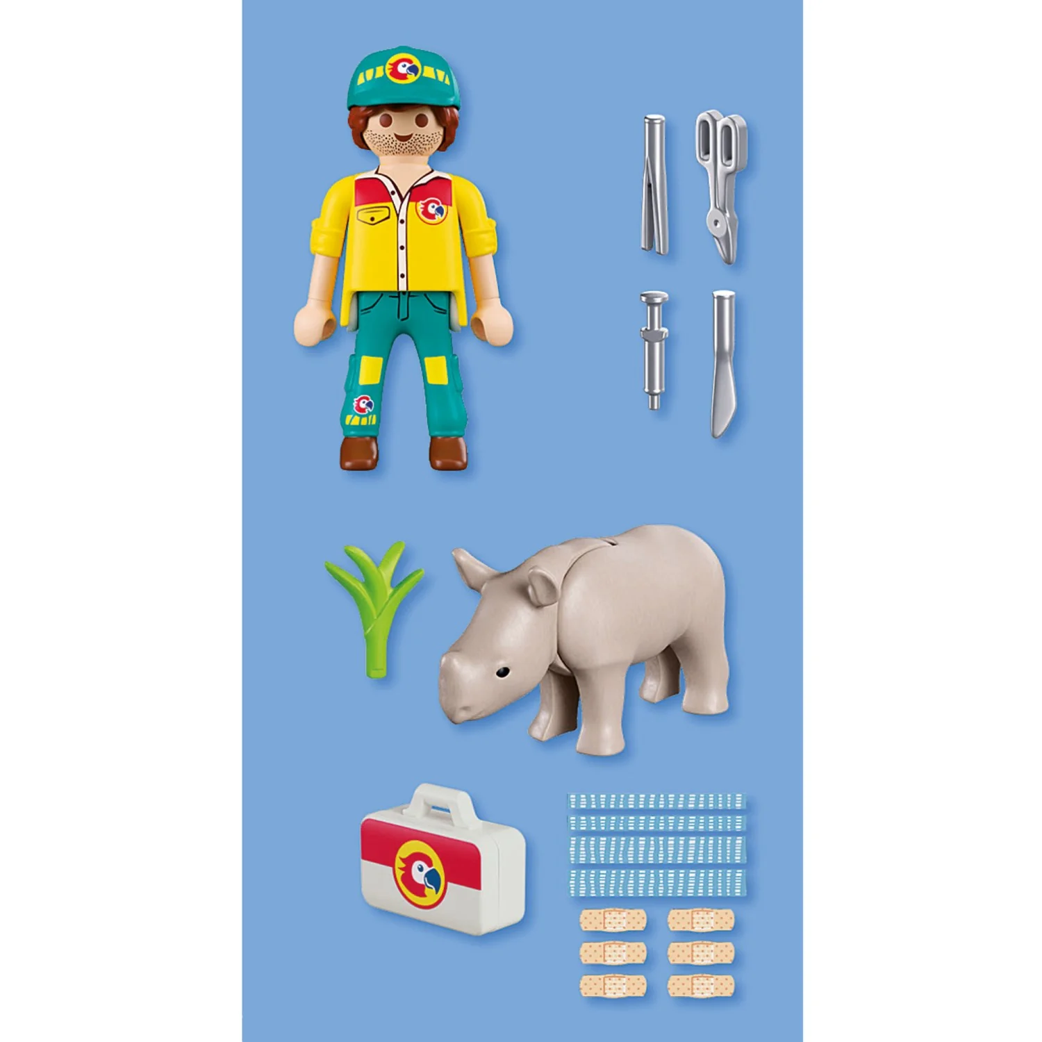 Playmobil® DuoPack Ranger With Rhino - Image 4