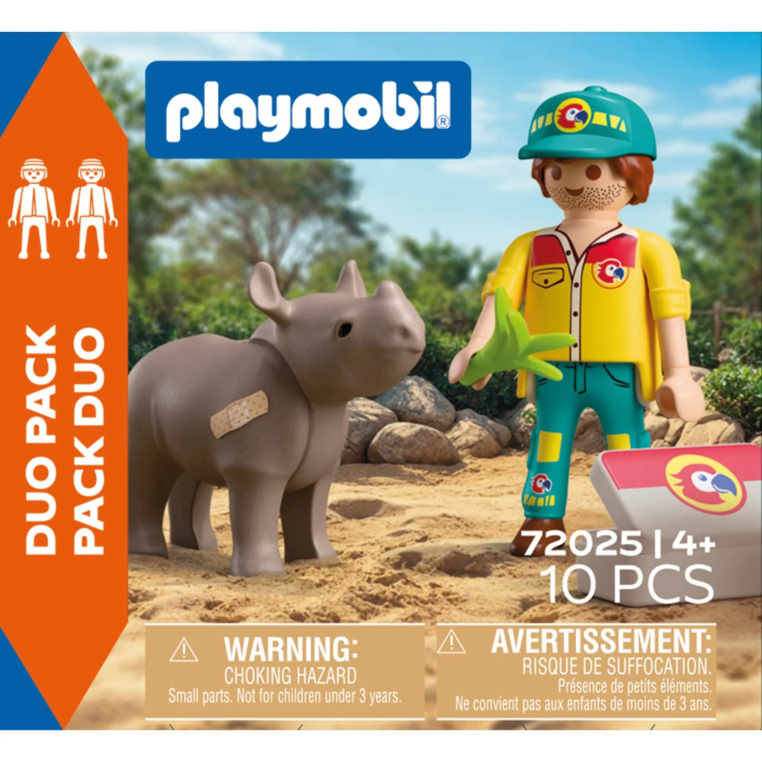 Playmobil® DuoPack Ranger With Rhino - Image 5