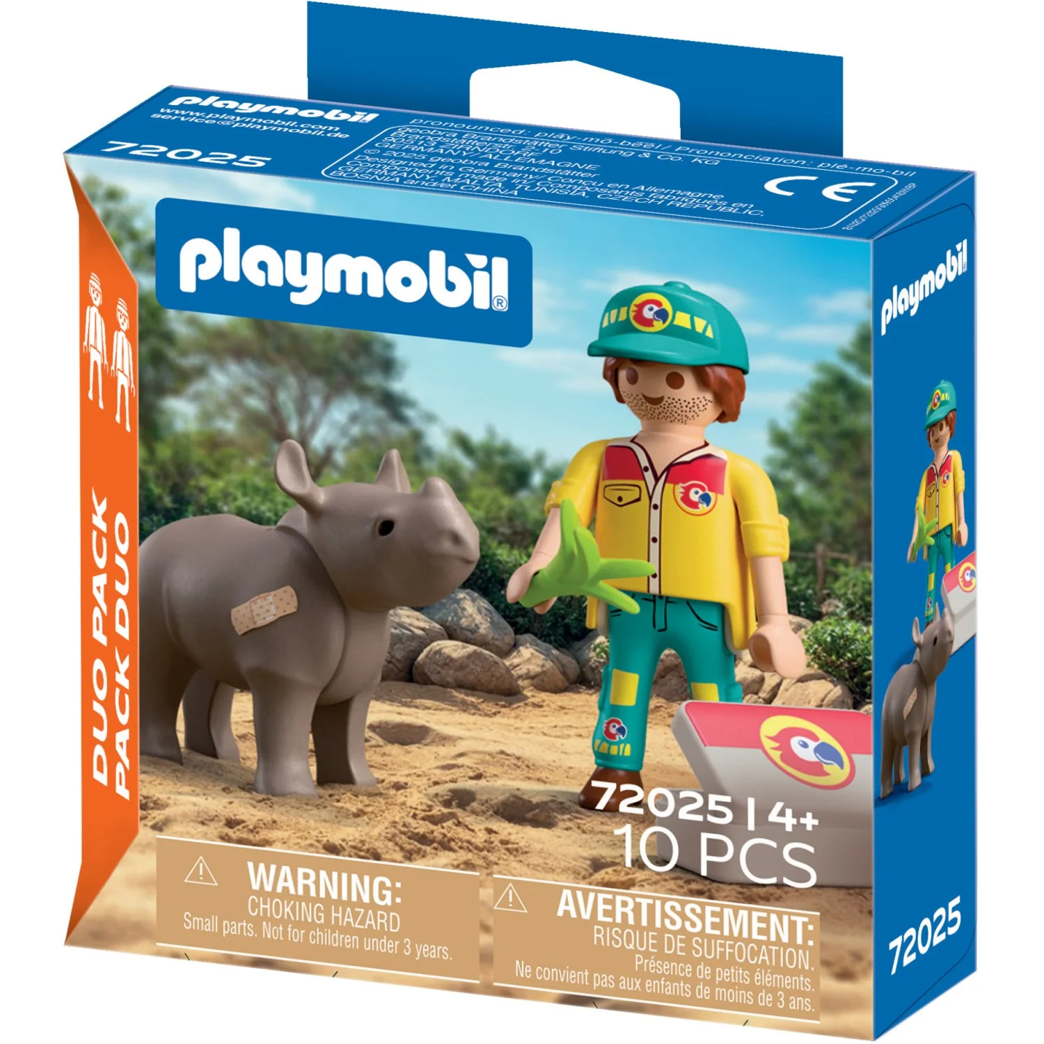 Playmobil® DuoPack Ranger With Rhino - Image 7