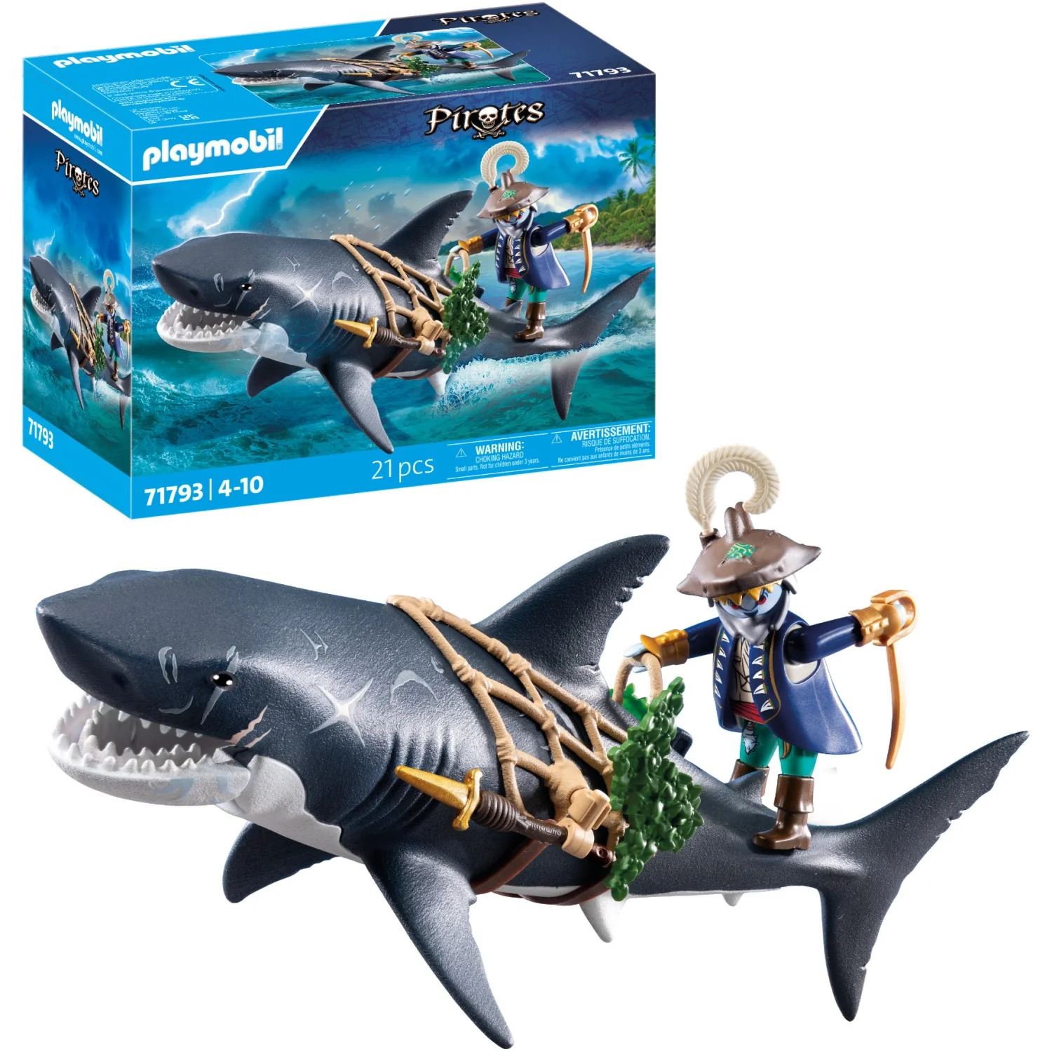 Playmobil® Giant Shark With Pirate - Image 4
