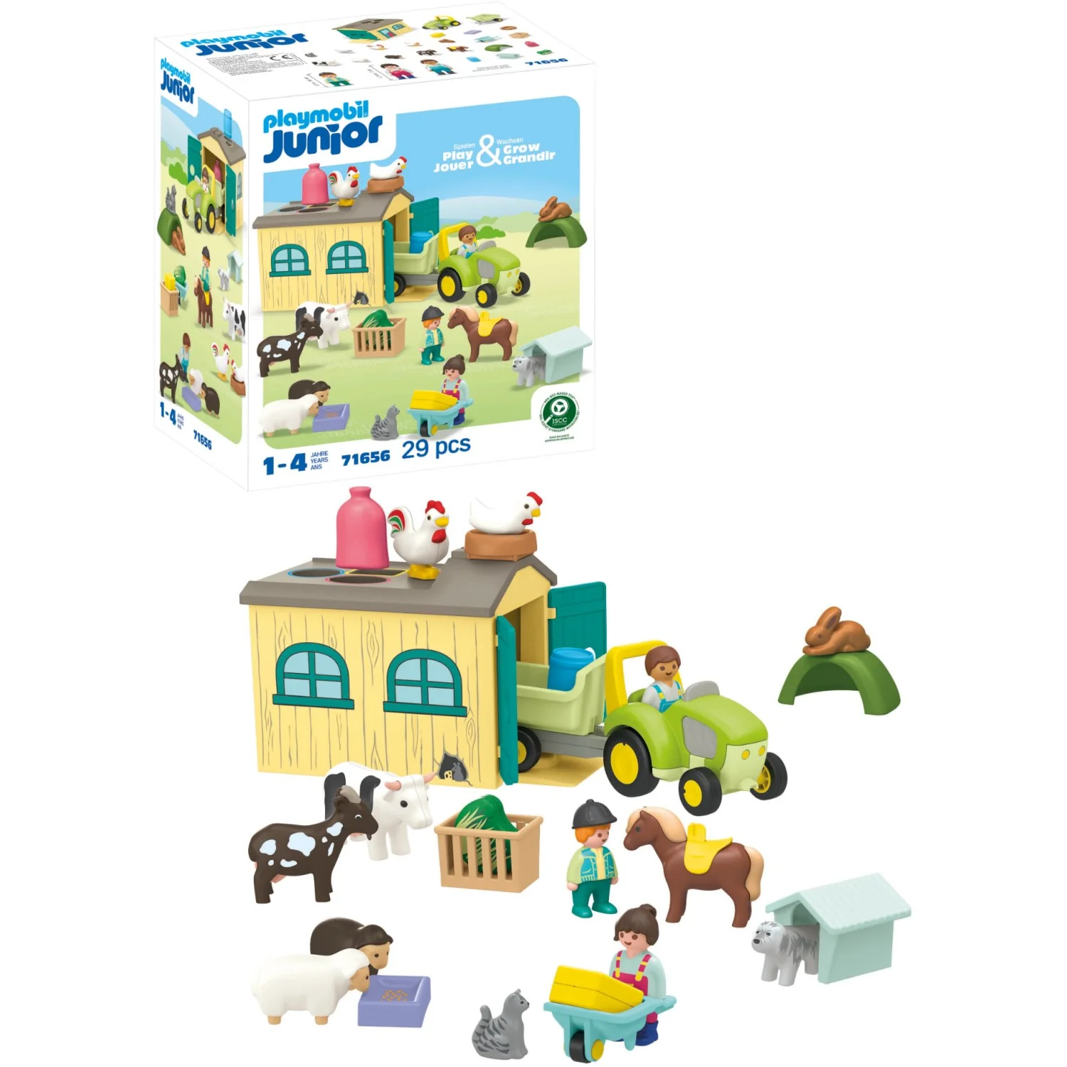Playmobil® Junior Farm Adventure With Tractor, Trailer, And Animal Friends - Image 4